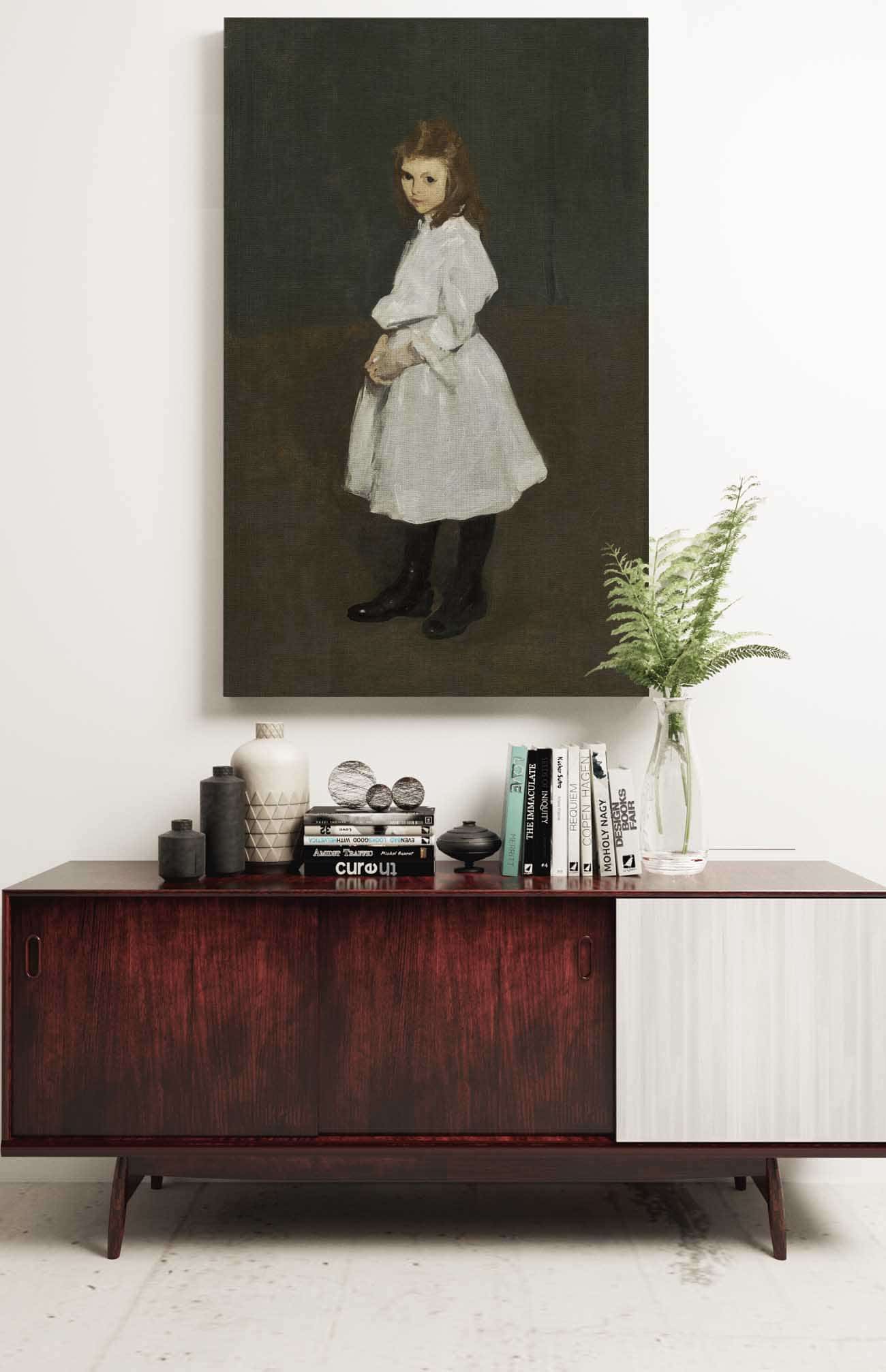 Little Girl In White Queenie Burnett by George Wesley Bellows Posters, Prints, & Visual Artwork