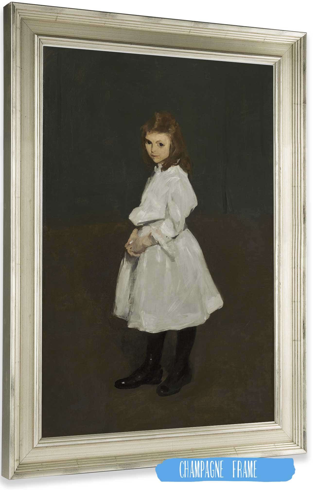 Little Girl In White Queenie Burnett by George Wesley Bellows Posters, Prints, & Visual Artwork