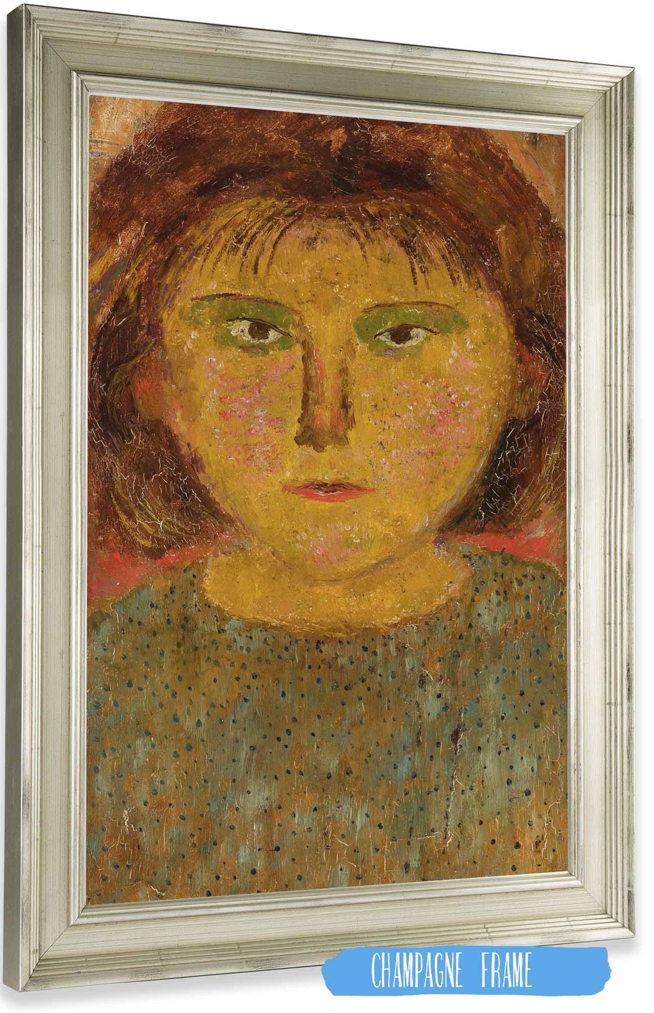 Little Girl With A Fringe by Tadeusz Makowski Posters, Prints, & Visual Artwork