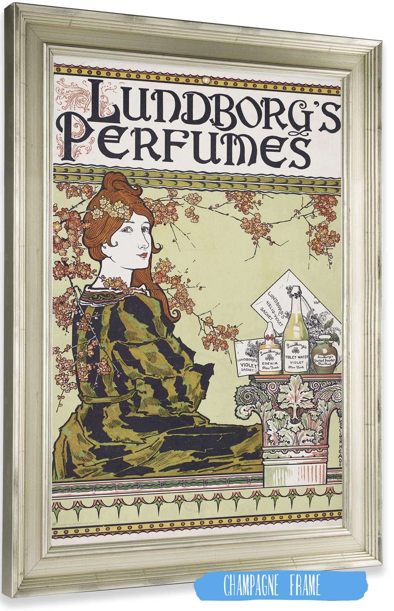 Lundborgs Perfumes by Louis Rhead Posters, Prints, & Visual Artwork