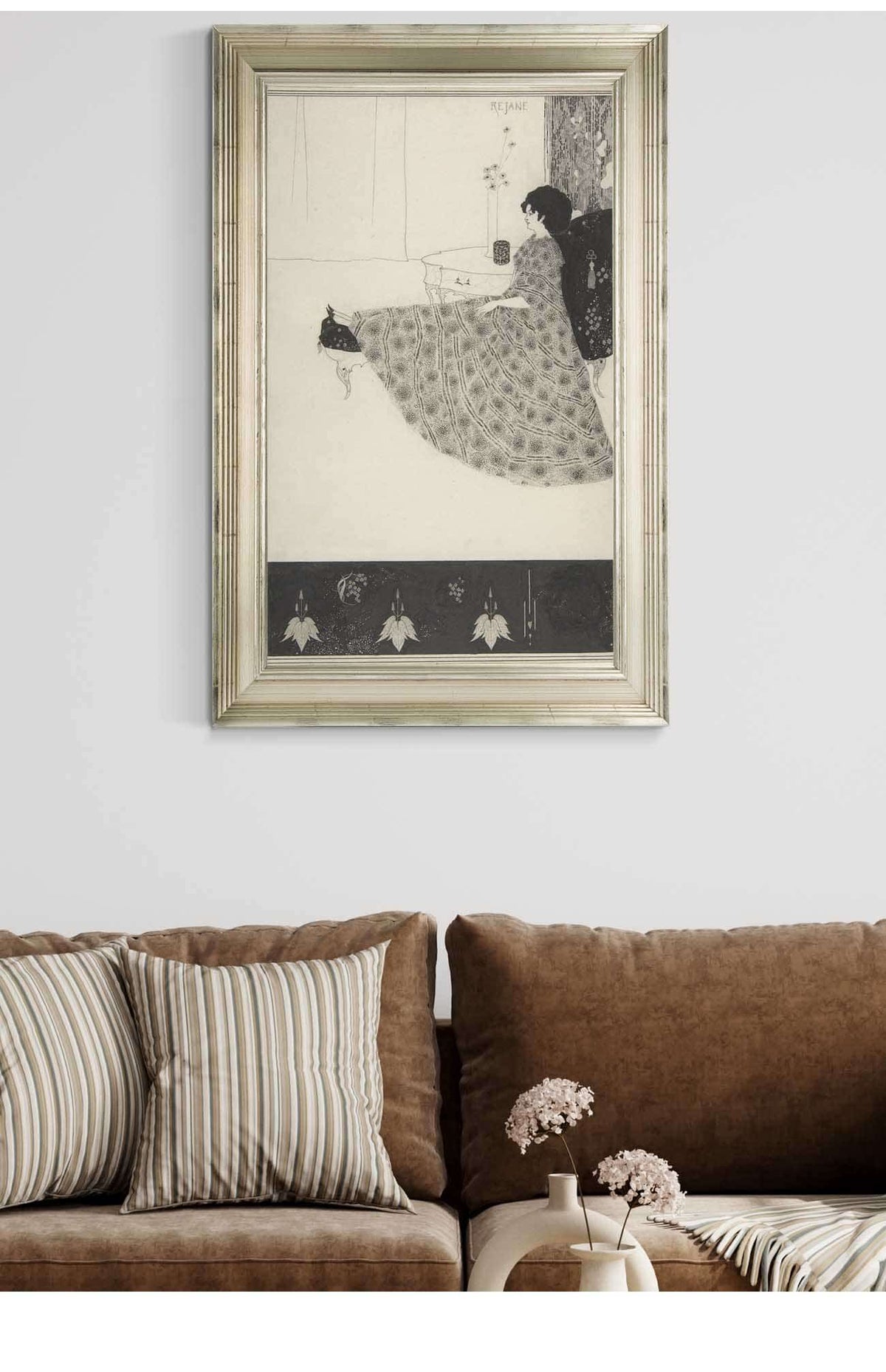 Madame Rejane by Aubrey Vincent Beardsley Posters, Prints, & Visual Artwork