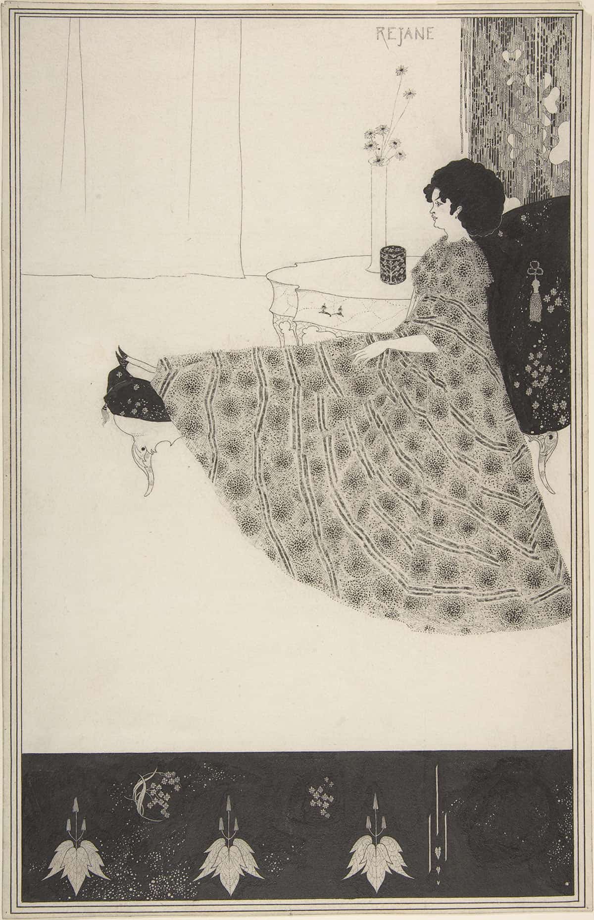 Madame Rejane by Aubrey Vincent Beardsley Posters, Prints, & Visual Artwork