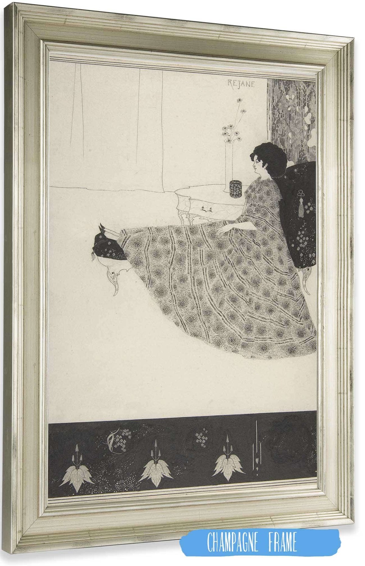 Madame Rejane by Aubrey Vincent Beardsley Posters, Prints, & Visual Artwork
