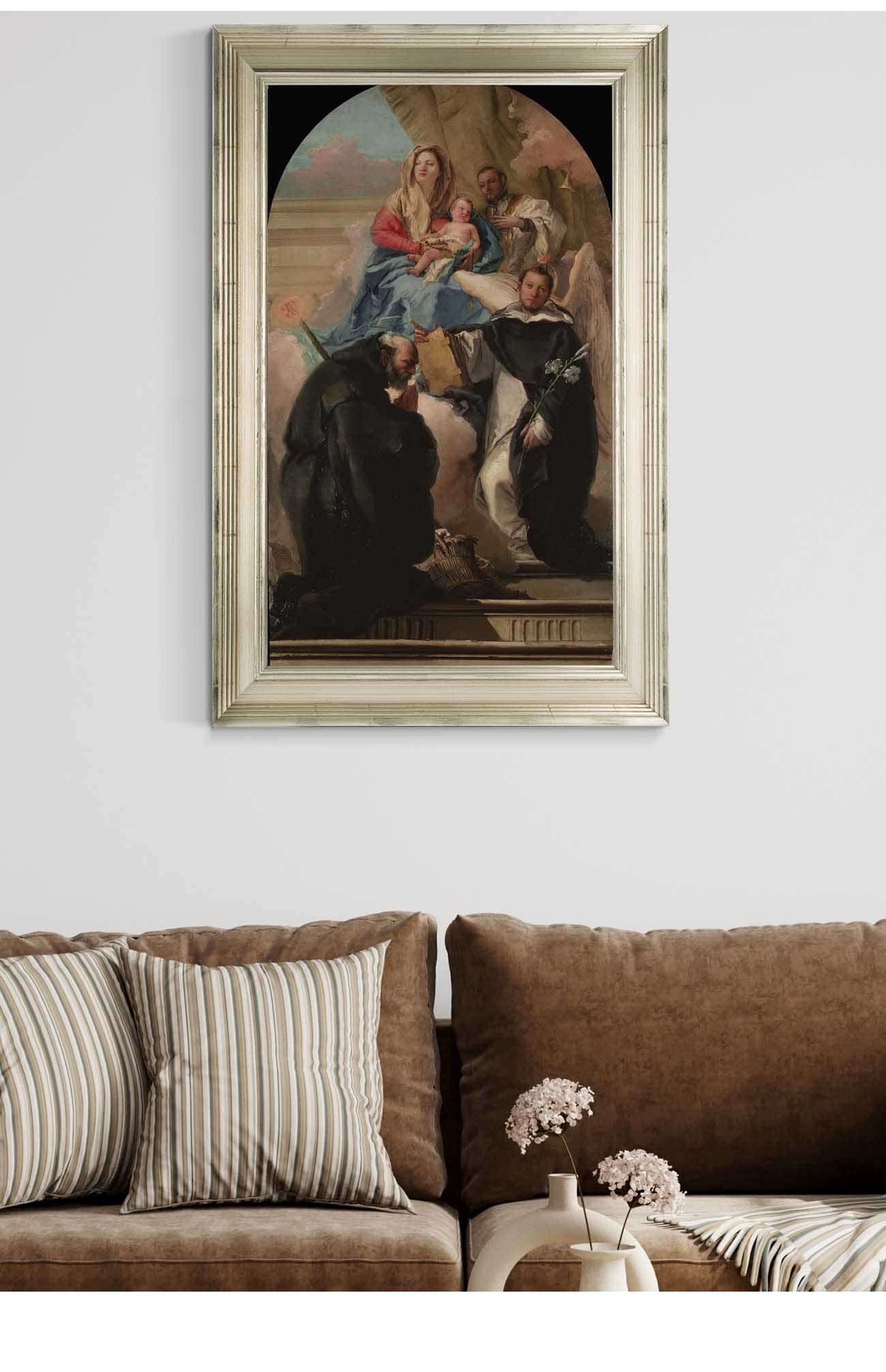 Madonna And Child With Three Saints by Giovanni Domenico Tiepolo Posters, Prints, & Visual Artwork