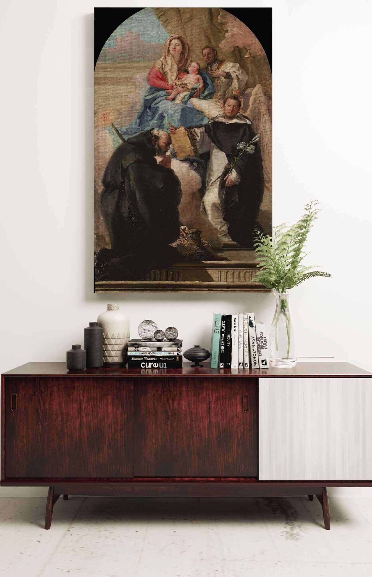 Madonna And Child With Three Saints by Giovanni Domenico Tiepolo Posters, Prints, & Visual Artwork