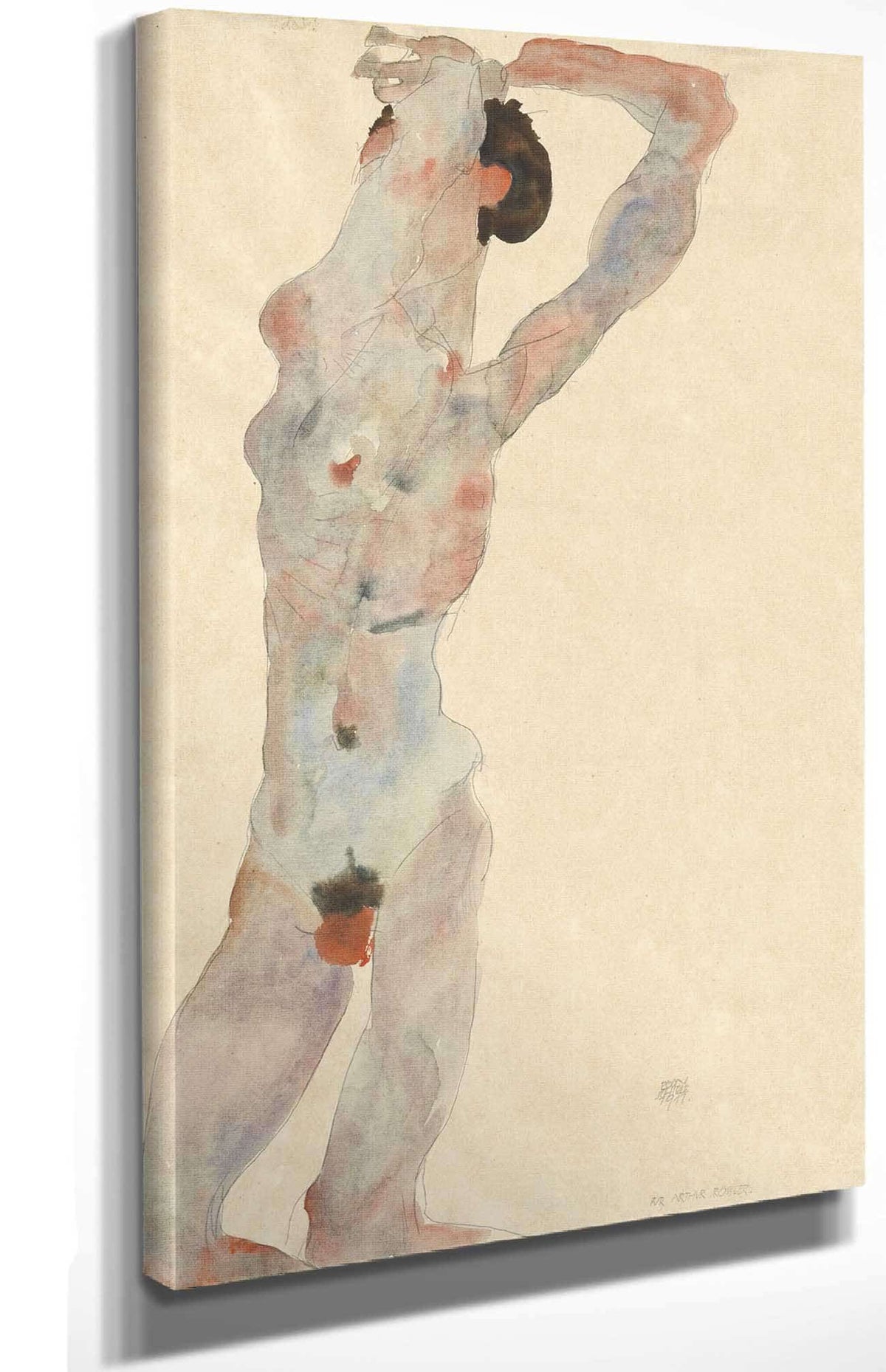 Mannlicher Akt by Egon Schiele Posters, Prints, & Visual Artwork