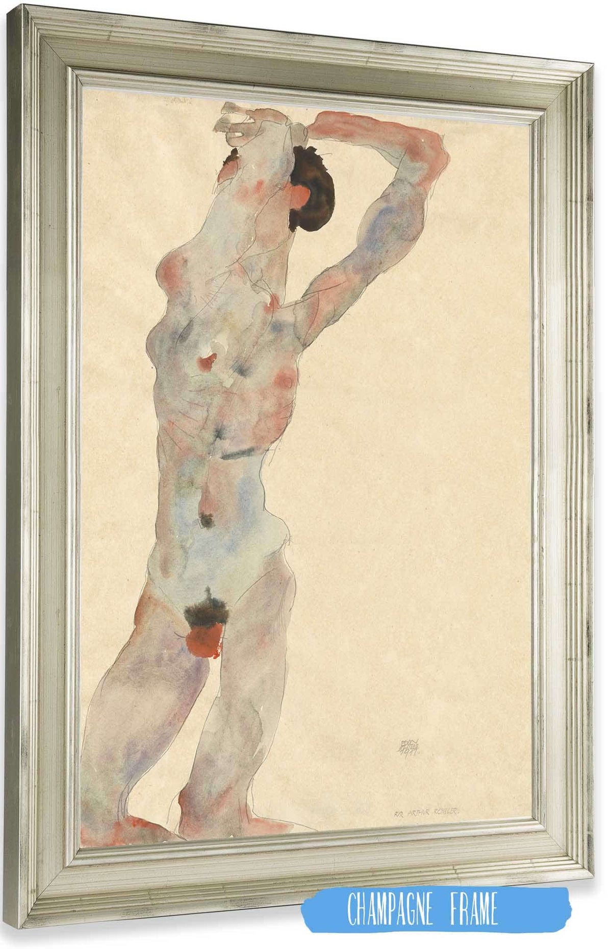 Mannlicher Akt by Egon Schiele Posters, Prints, & Visual Artwork