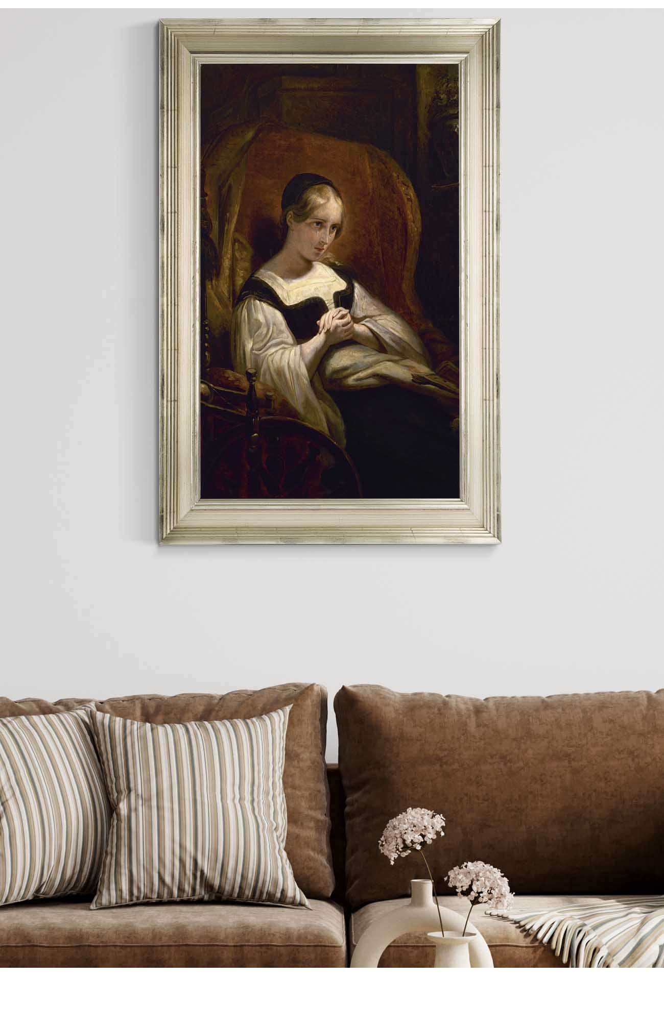 Marguerite Au Rouet by Ary Scheffer Posters, Prints, & Visual Artwork