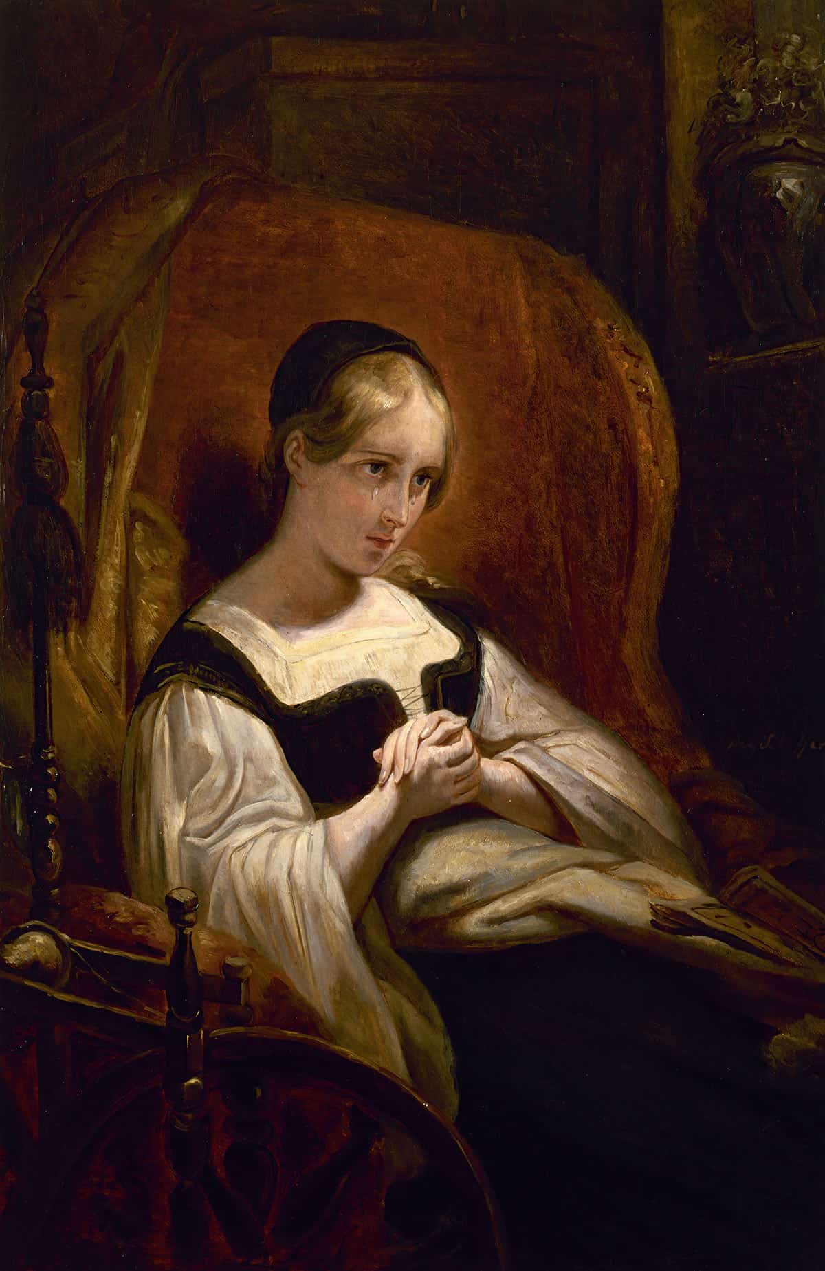 Marguerite Au Rouet by Ary Scheffer Posters, Prints, & Visual Artwork