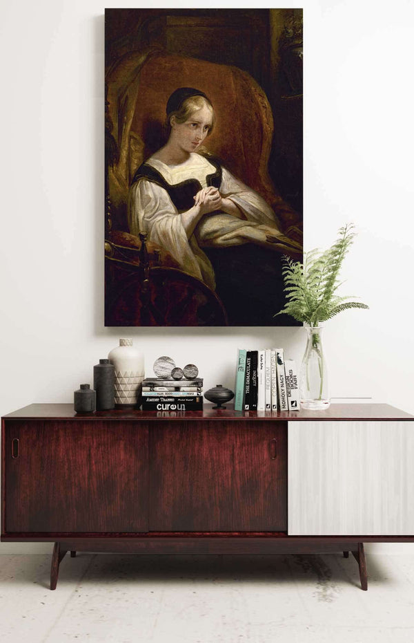 Marguerite Au Rouet by Ary Scheffer Posters, Prints, & Visual Artwork