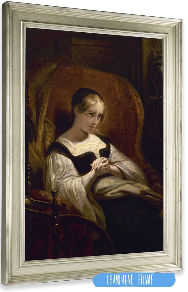 Marguerite Au Rouet by Ary Scheffer Posters, Prints, & Visual Artwork