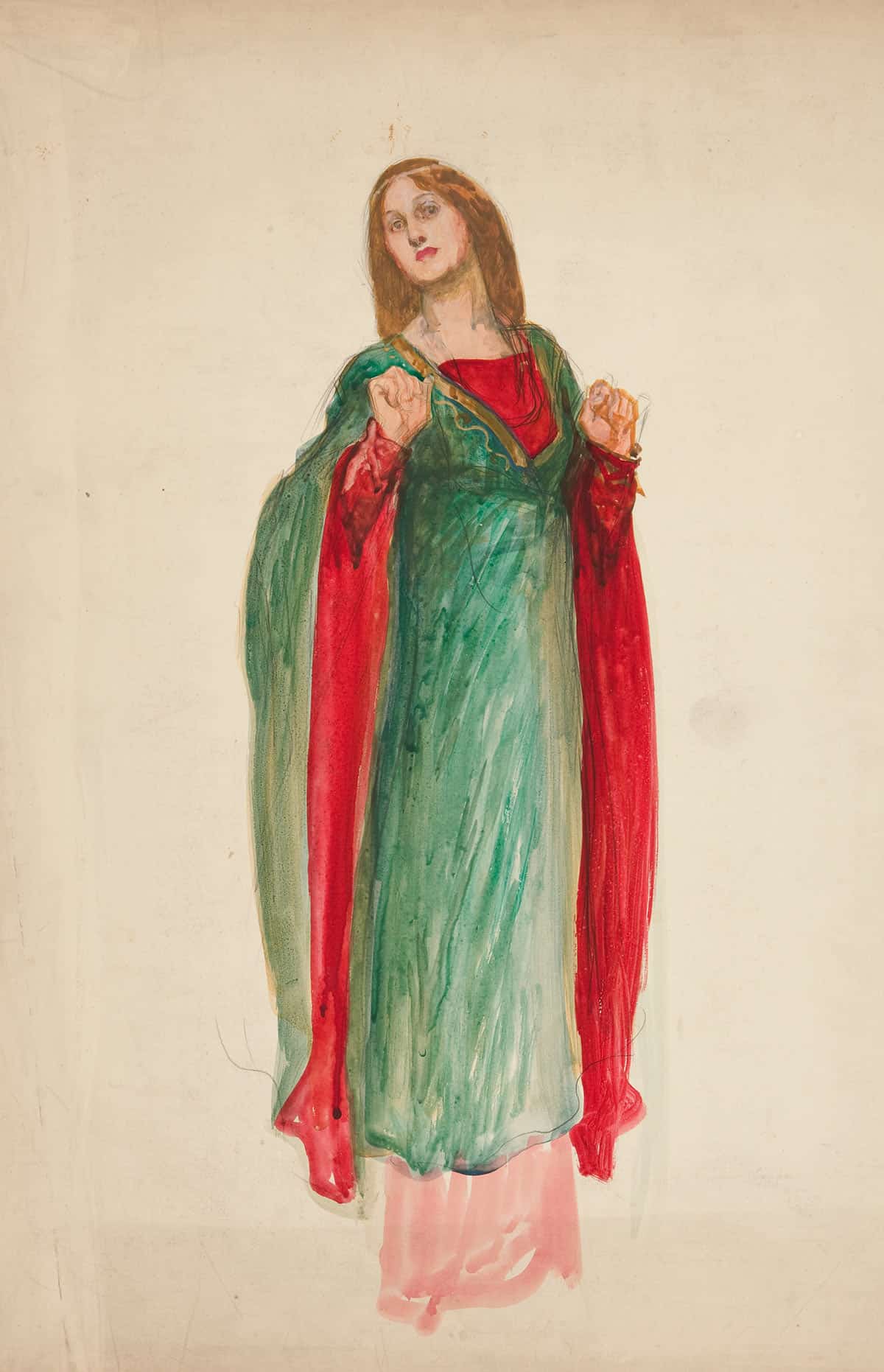 Medieval Lady Sketch For An Unidentified Shakespeare Play by Edwin Austin Abbey Posters, Prints, & Visual Artwork