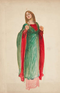 Medieval Lady Sketch For An Unidentified Shakespeare Play by Edwin Austin Abbey Posters, Prints, & Visual Artwork