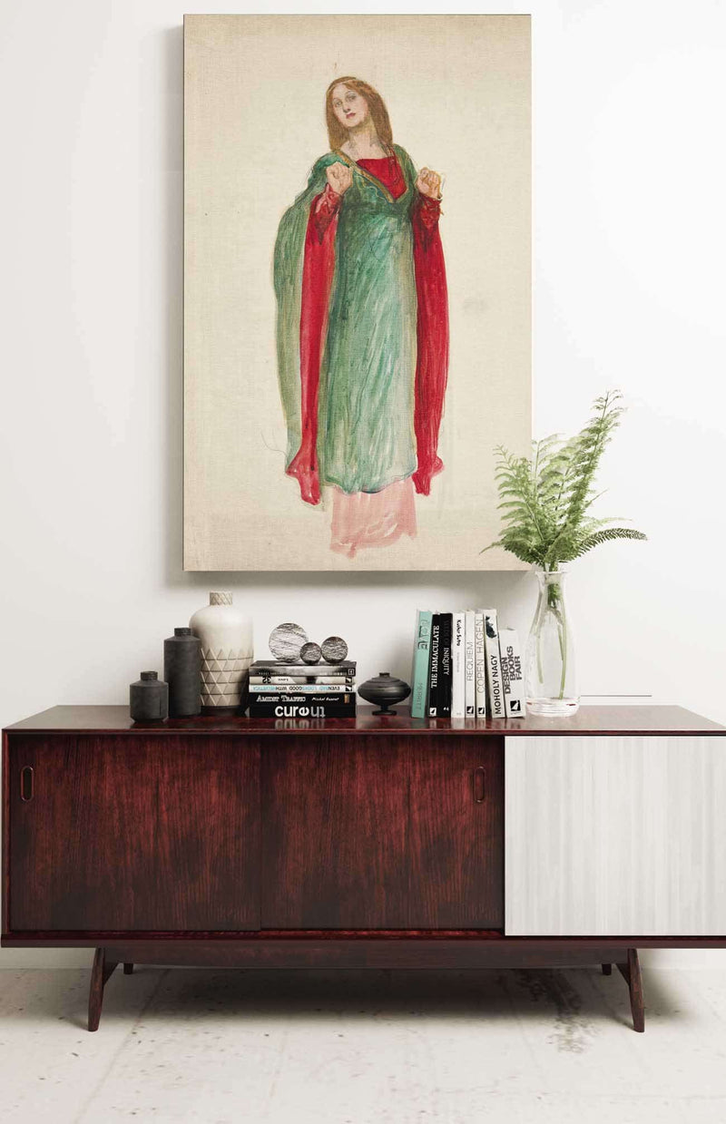 Medieval Lady Sketch For An Unidentified Shakespeare Play by Edwin Austin Abbey Posters, Prints, & Visual Artwork