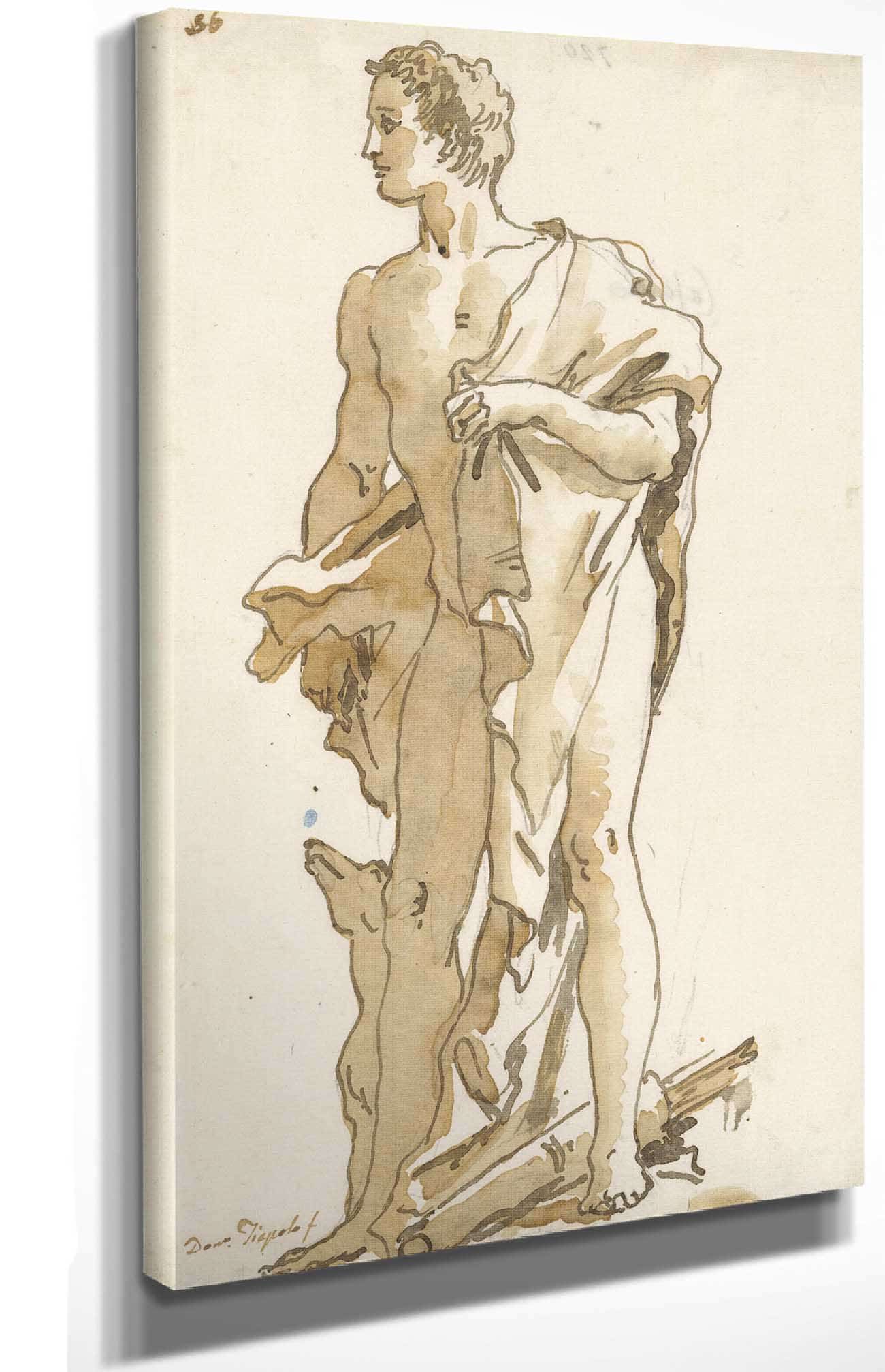 Meleager Turning To The Left Mid Th Early Th Century by Giovanni Domenico Tiepolo Posters, Prints, & Visual Artwork