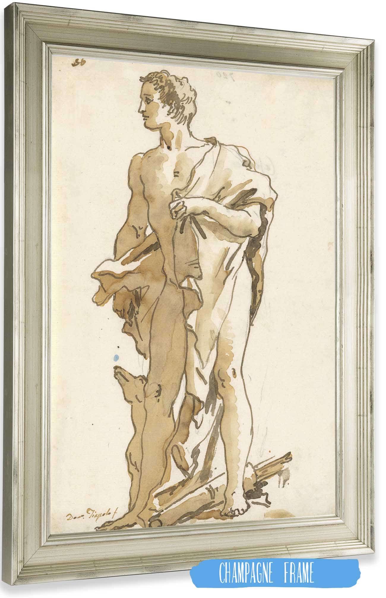 Meleager Turning To The Left Mid Th Early Th Century by Giovanni Domenico Tiepolo Posters, Prints, & Visual Artwork