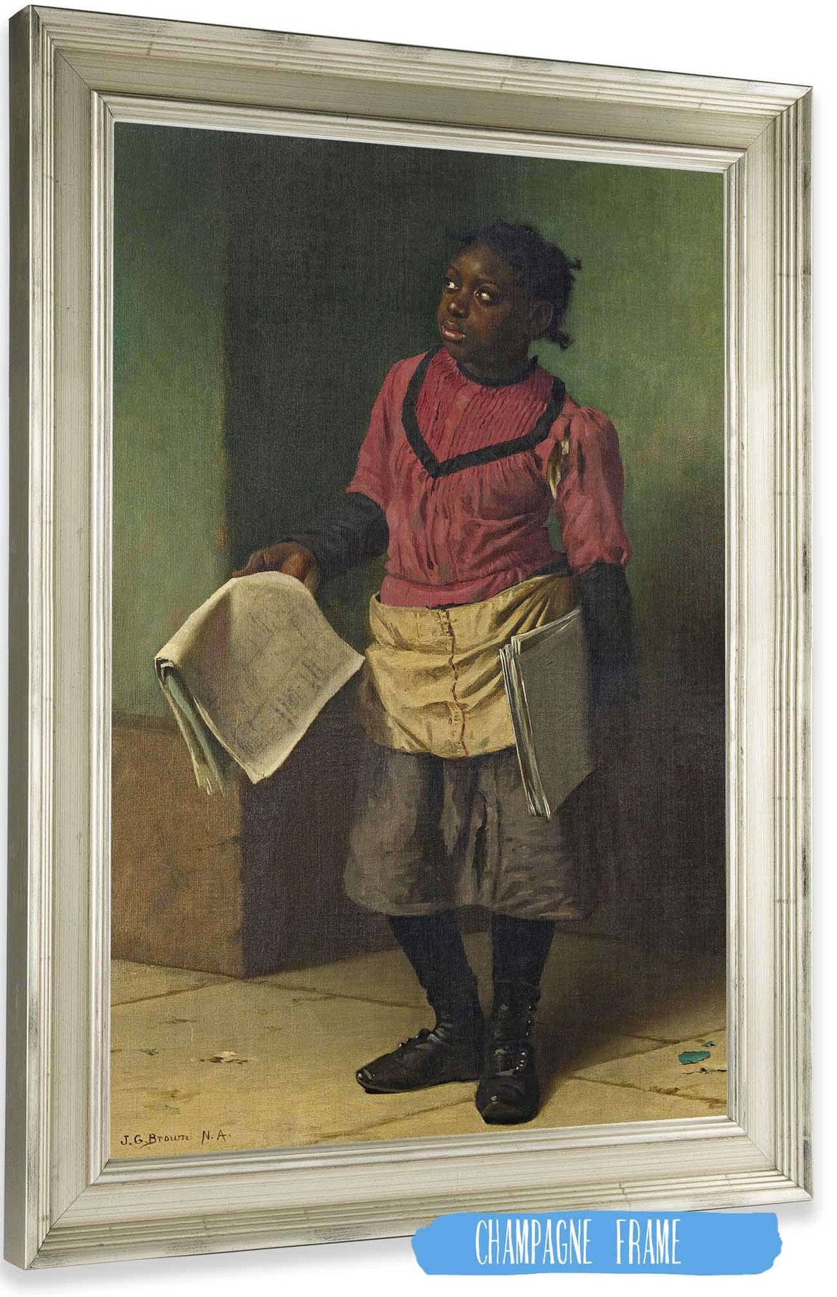 Morning Papers by John George Brown Posters, Prints, & Visual Artwork