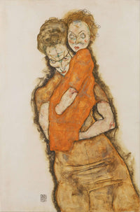 Mother And Child by Egon Schiele Posters, Prints, & Visual Artwork