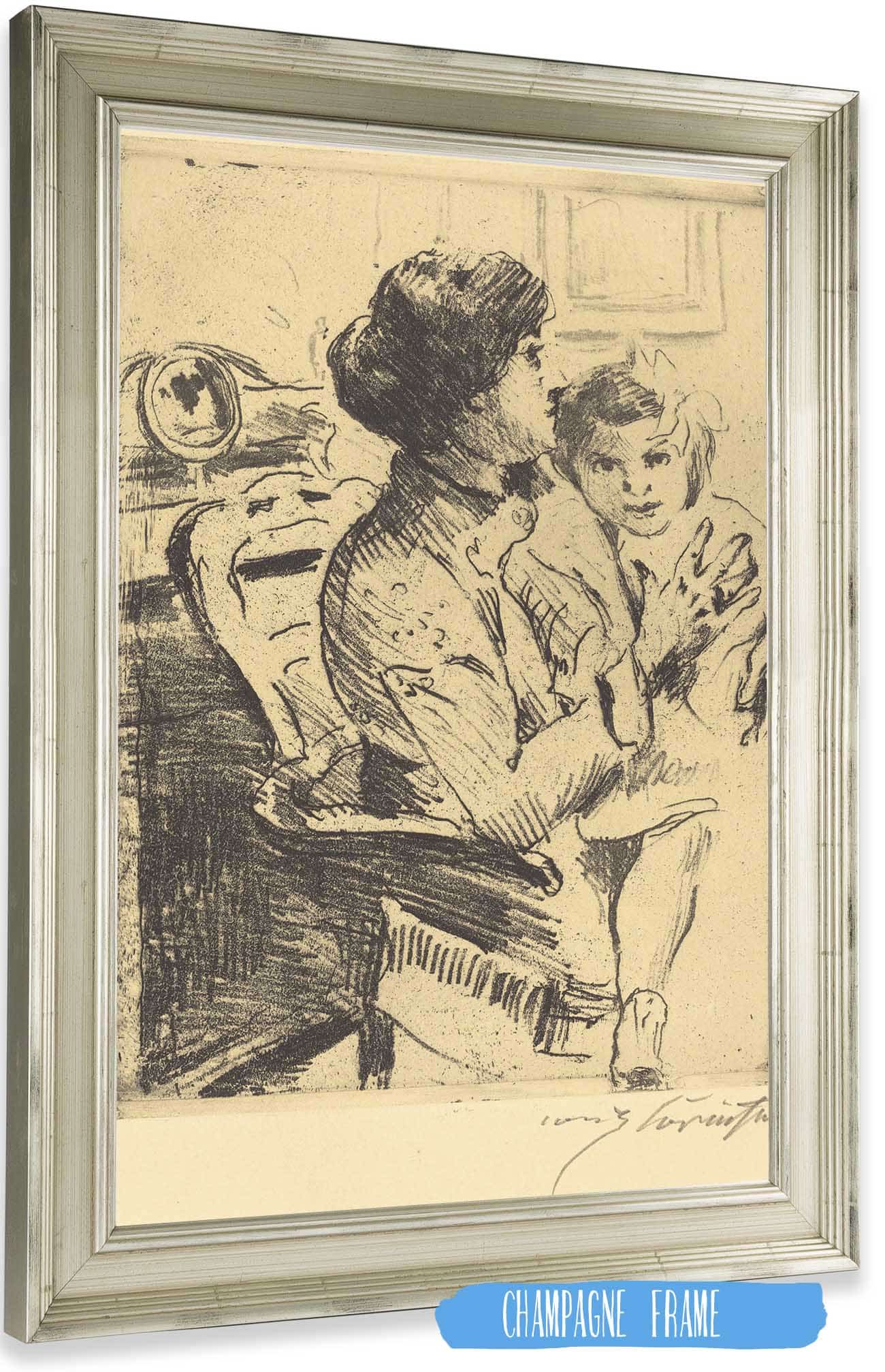Mother And Child Mutter Und Kind by Lovis Corinth Posters, Prints, & Visual Artwork