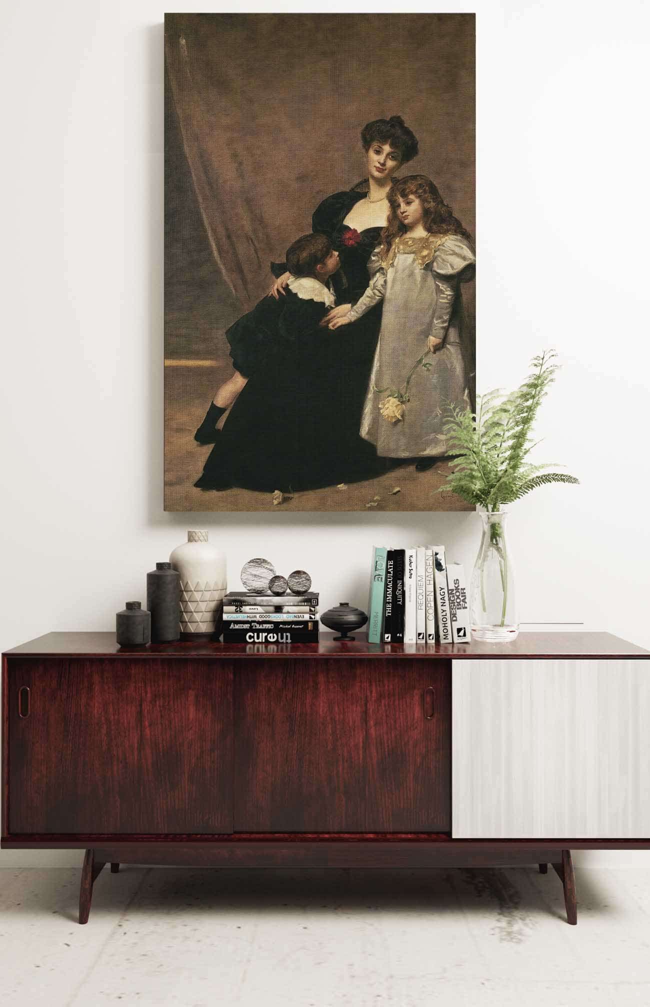 Mother And Children Madame Feydeau And Her Children by Carolus Duran Posters, Prints, & Visual Artwork
