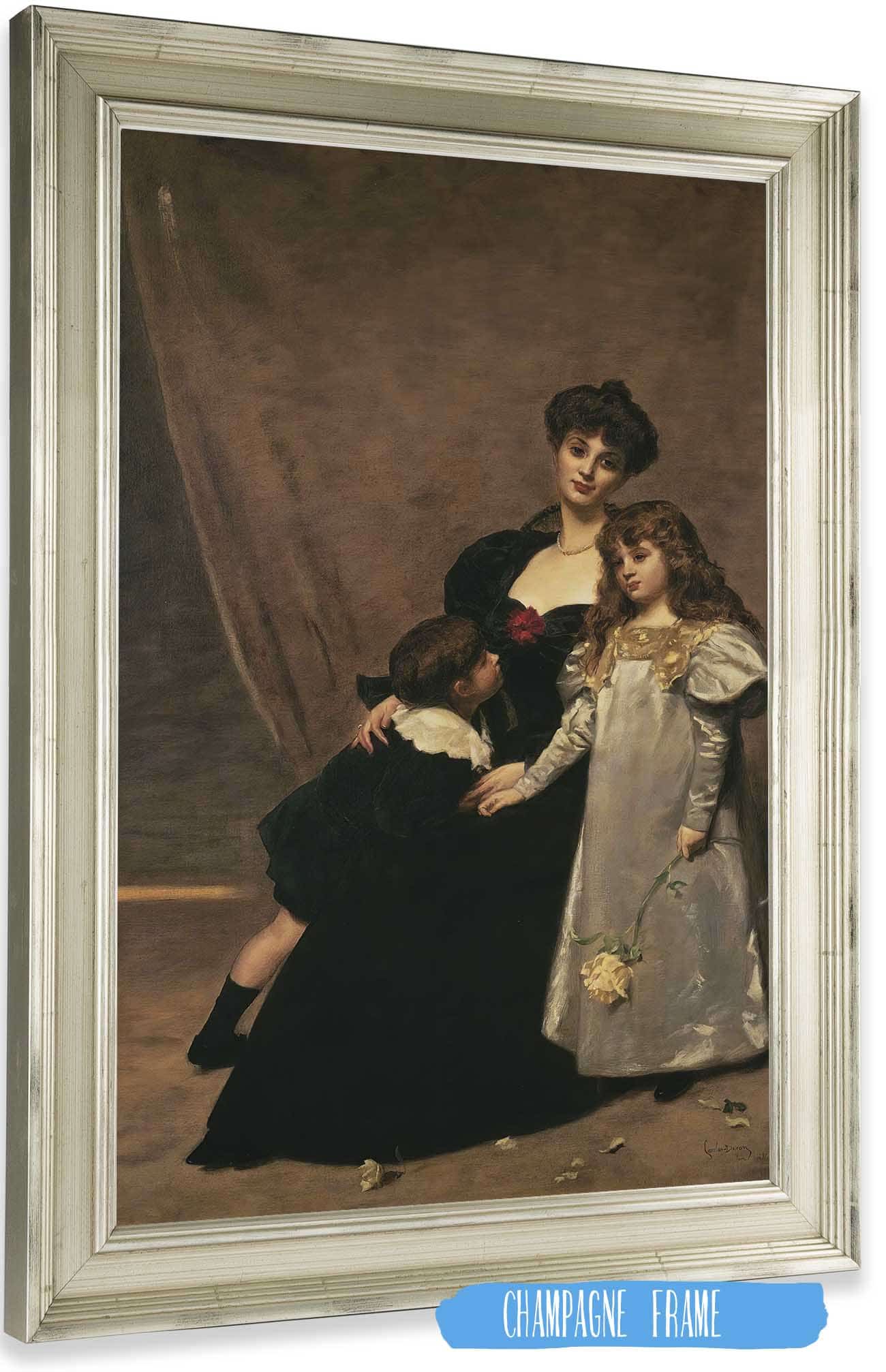 Mother And Children Madame Feydeau And Her Children by Carolus Duran Posters, Prints, & Visual Artwork
