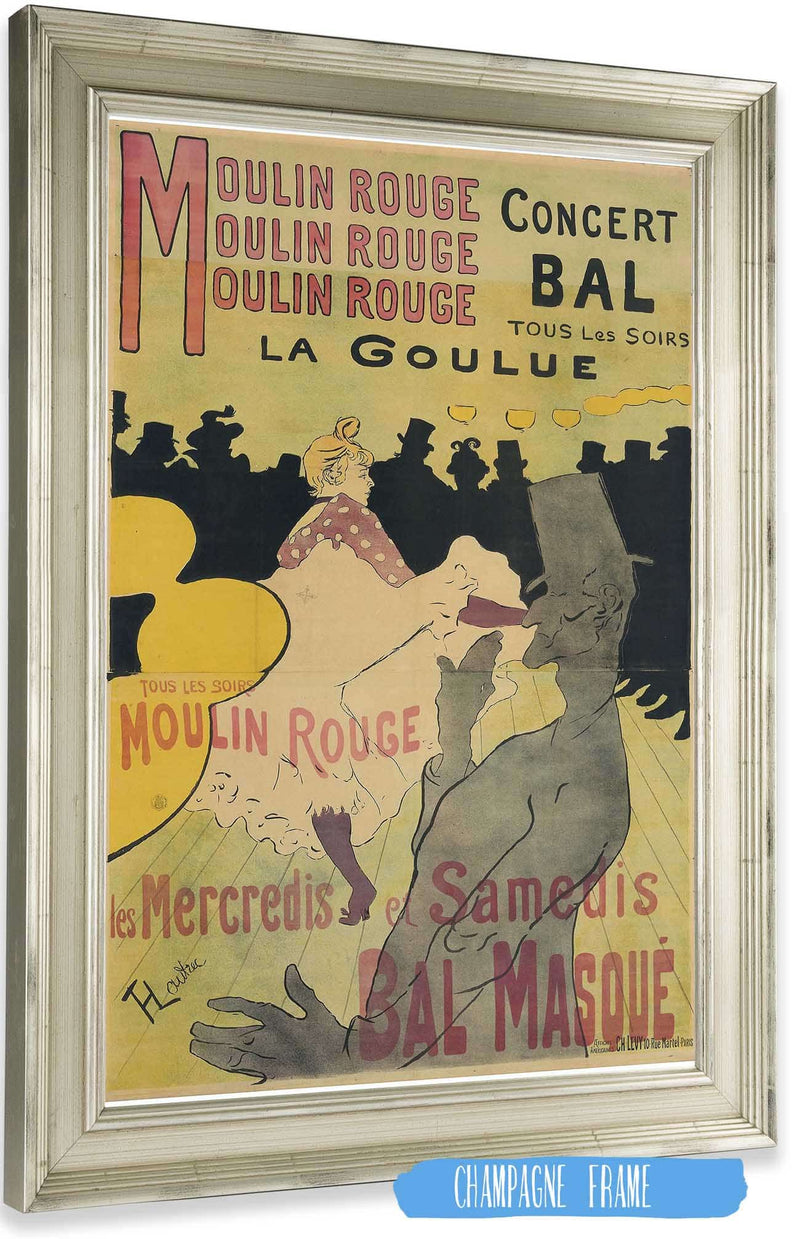 Moulin Rouge La Goulue by Henri De Toulouse Lautrec Posters, Prints, & Visual Artwork