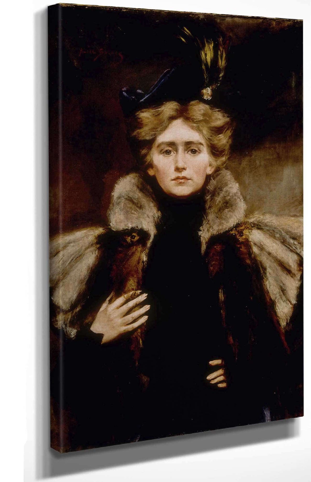 Natalie In Fur Cape by Alice Pike Barney Posters, Prints, & Visual Artwork