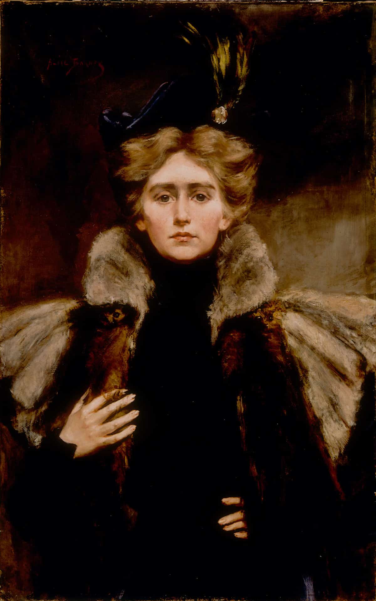 Natalie In Fur Cape by Alice Pike Barney Posters, Prints, & Visual Artwork