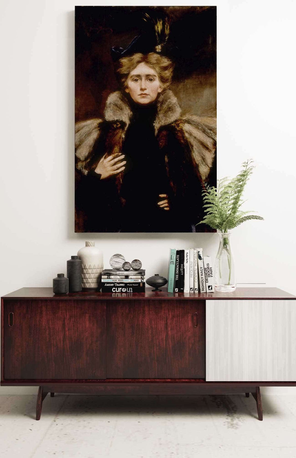 Natalie In Fur Cape by Alice Pike Barney Posters, Prints, & Visual Artwork