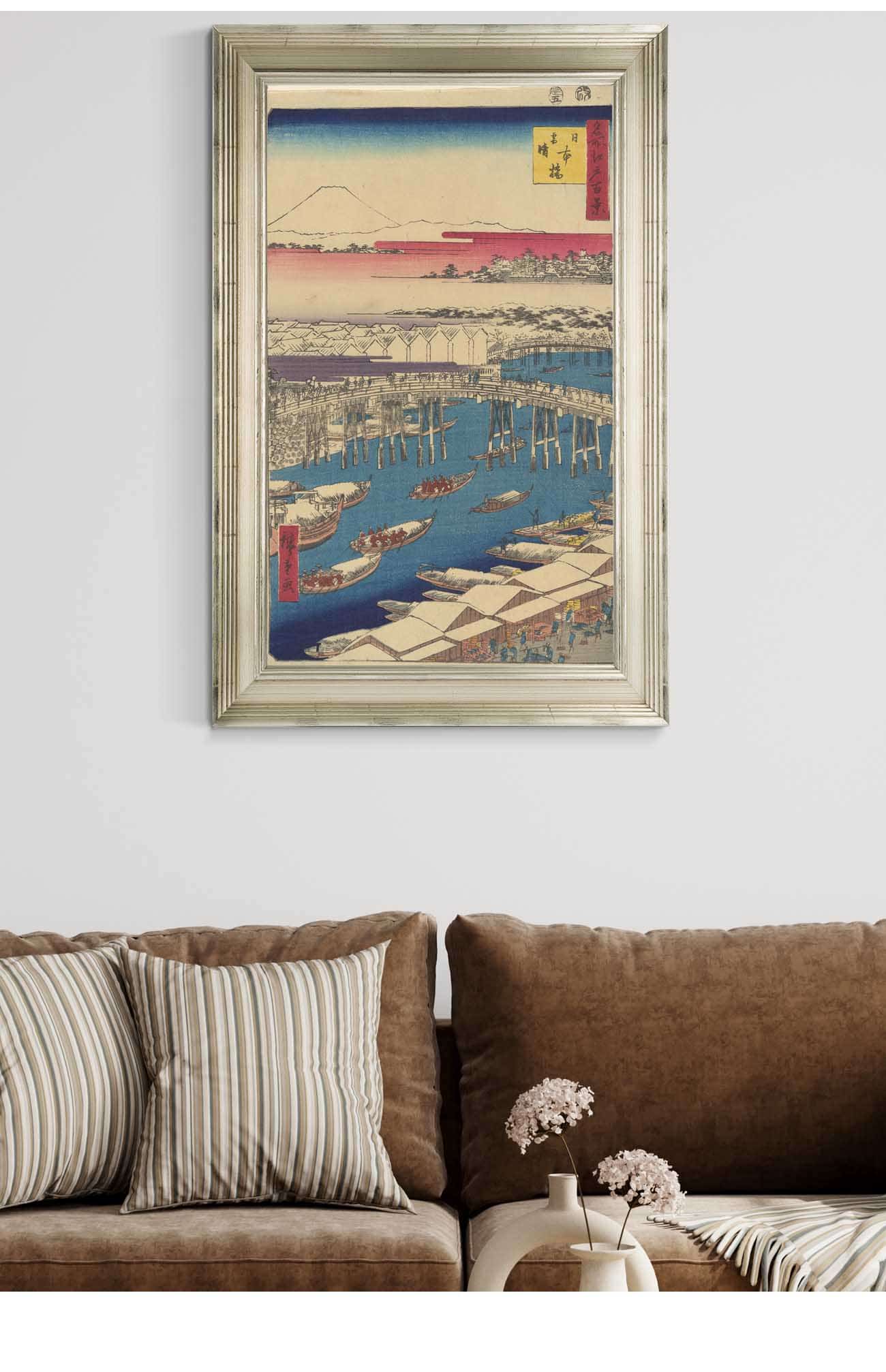 Nihonbashi Clearing Weather After Snow Nihonbashi Yukibare by Ando Hiroshige Posters, Prints, & Visual Artwork