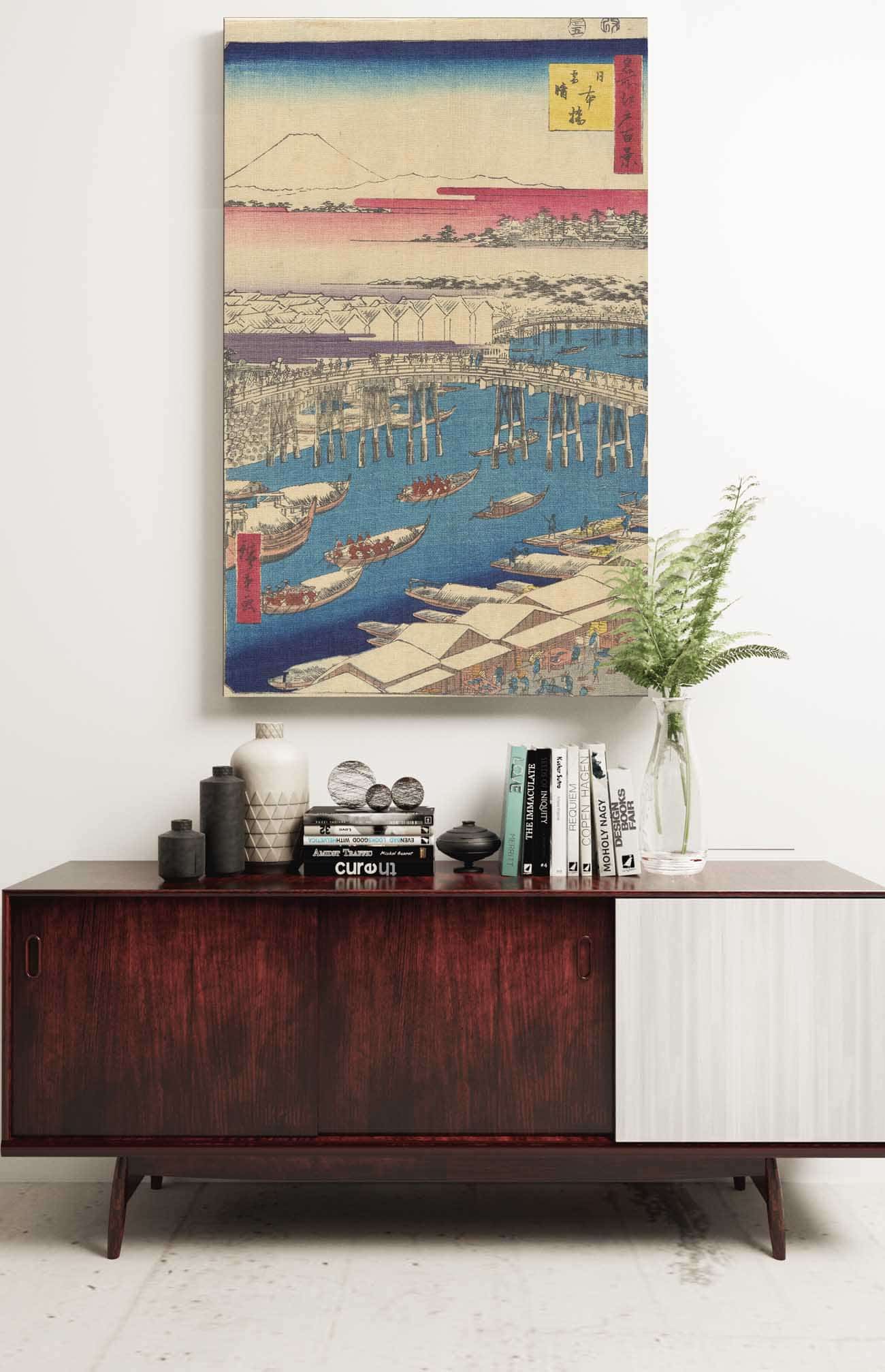 Nihonbashi Clearing Weather After Snow Nihonbashi Yukibare by Ando Hiroshige Posters, Prints, & Visual Artwork