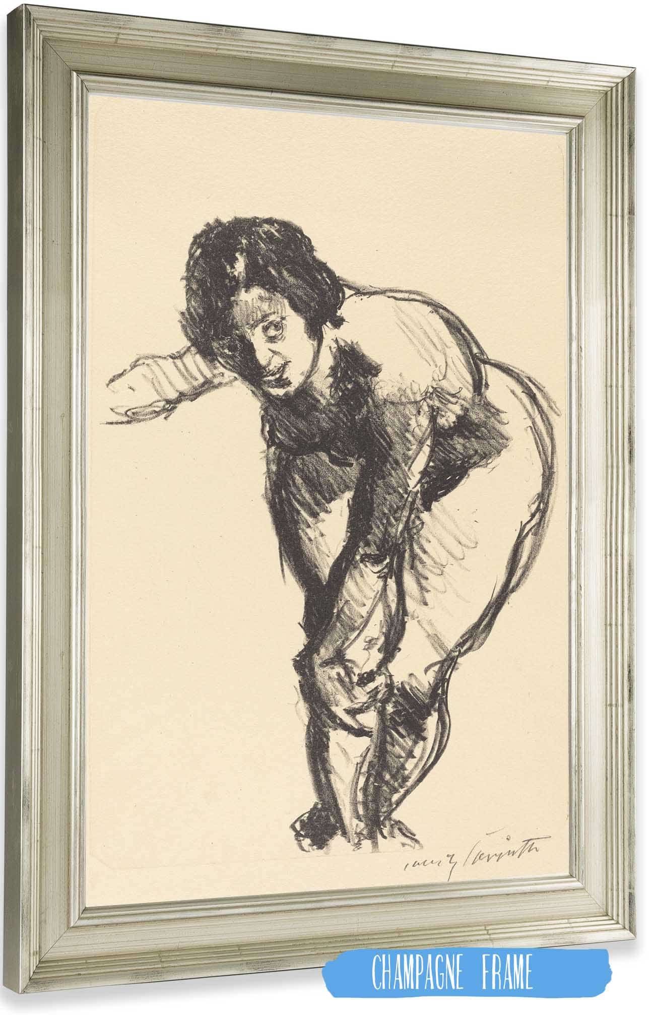 Nude Bending Forward Gebeugter Akt by Lovis Corinth Posters, Prints, & Visual Artwork