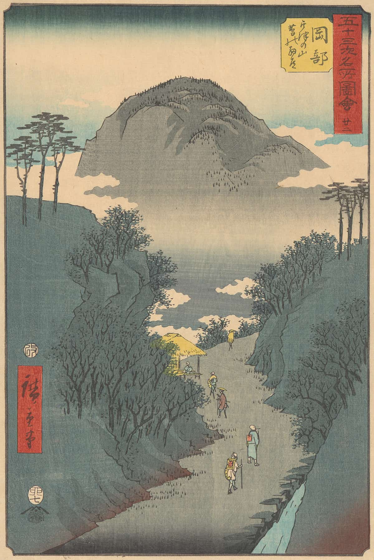 Okabe   by Ando Hiroshige Posters, Prints, & Visual Artwork