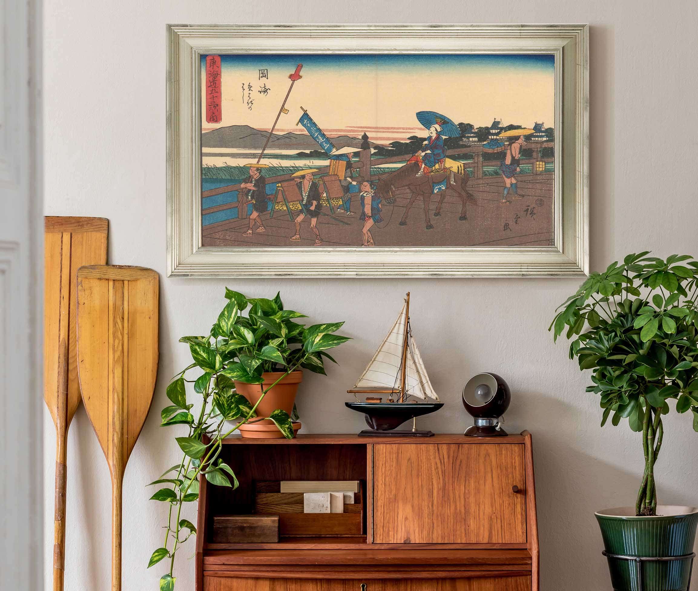 Okazaki   by Ando Hiroshige Posters, Prints, & Visual Artwork