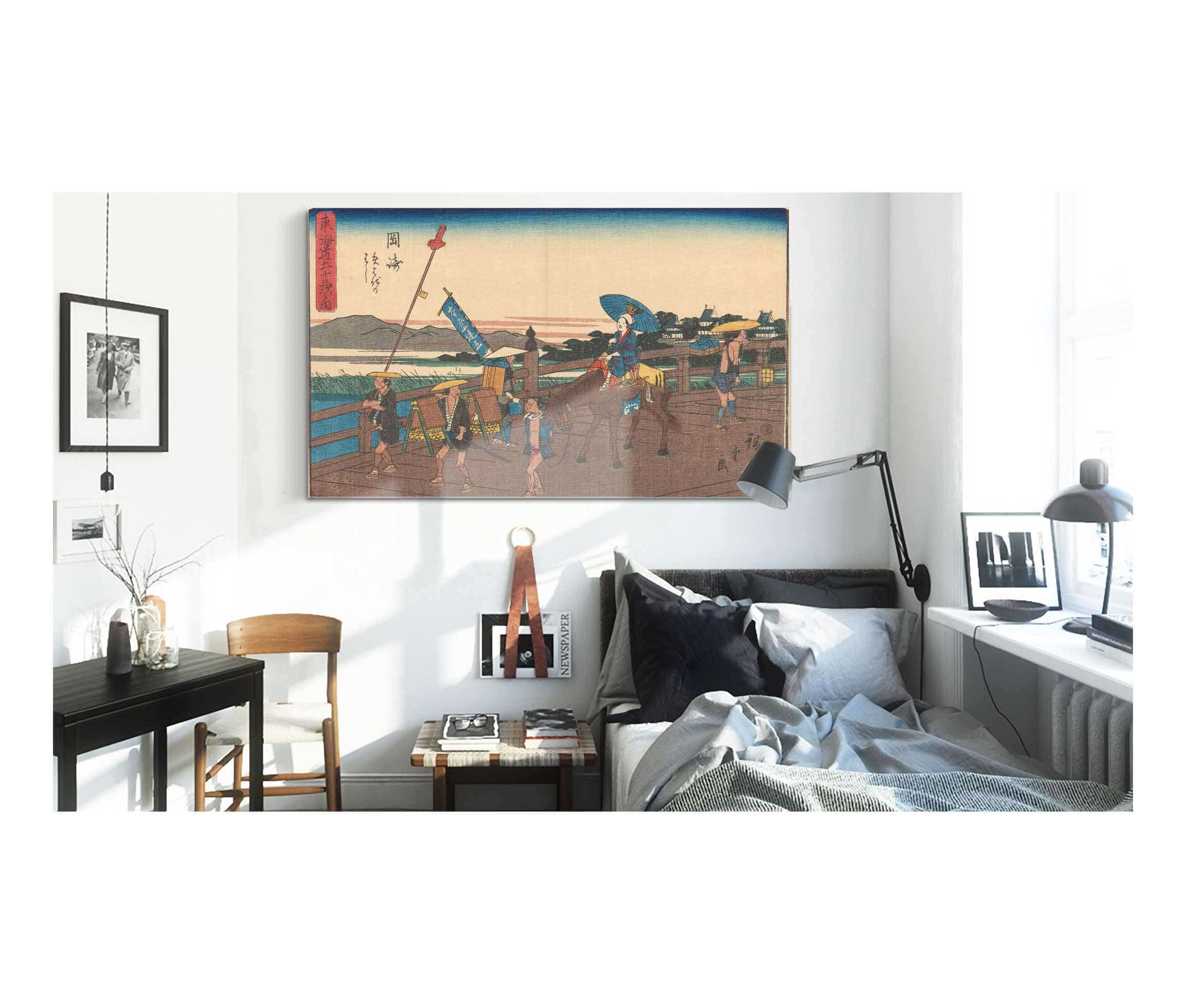 Okazaki   by Ando Hiroshige Posters, Prints, & Visual Artwork