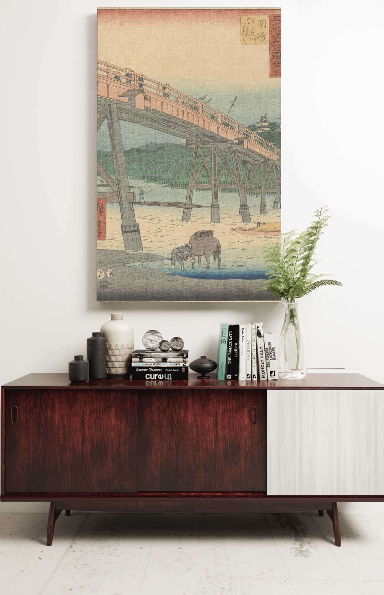 Okazaki   by Ando Hiroshige Posters, Prints, & Visual Artwork