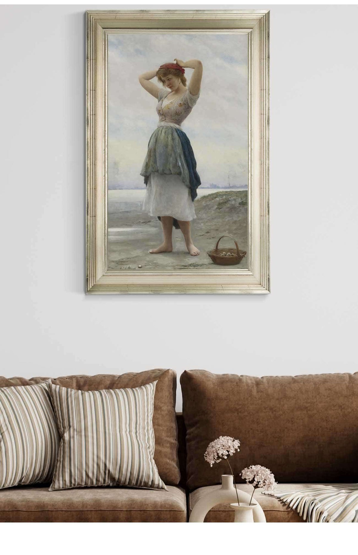 On The Beach by Eugen Von Blaas Posters, Prints, & Visual Artwork