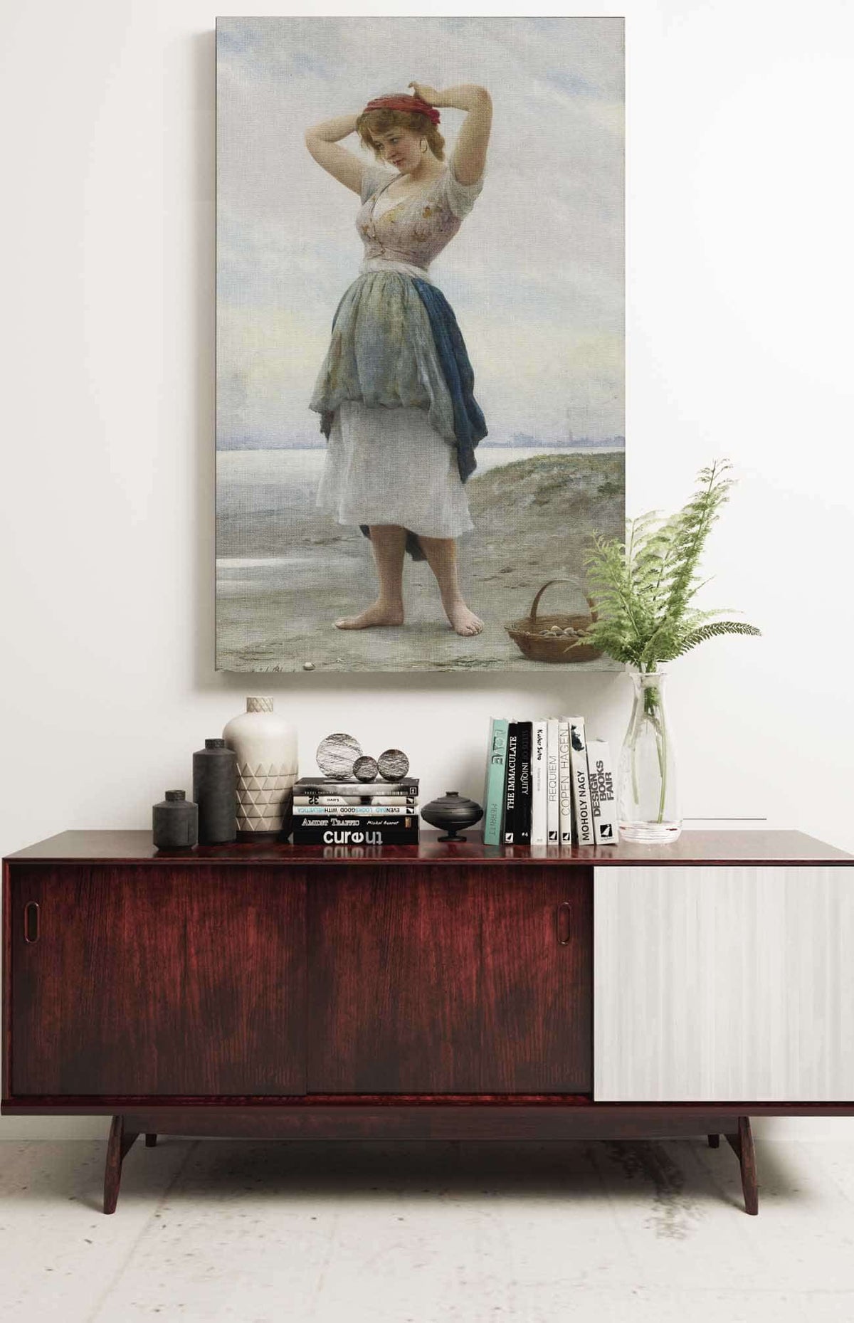 On The Beach by Eugen Von Blaas Posters, Prints, & Visual Artwork