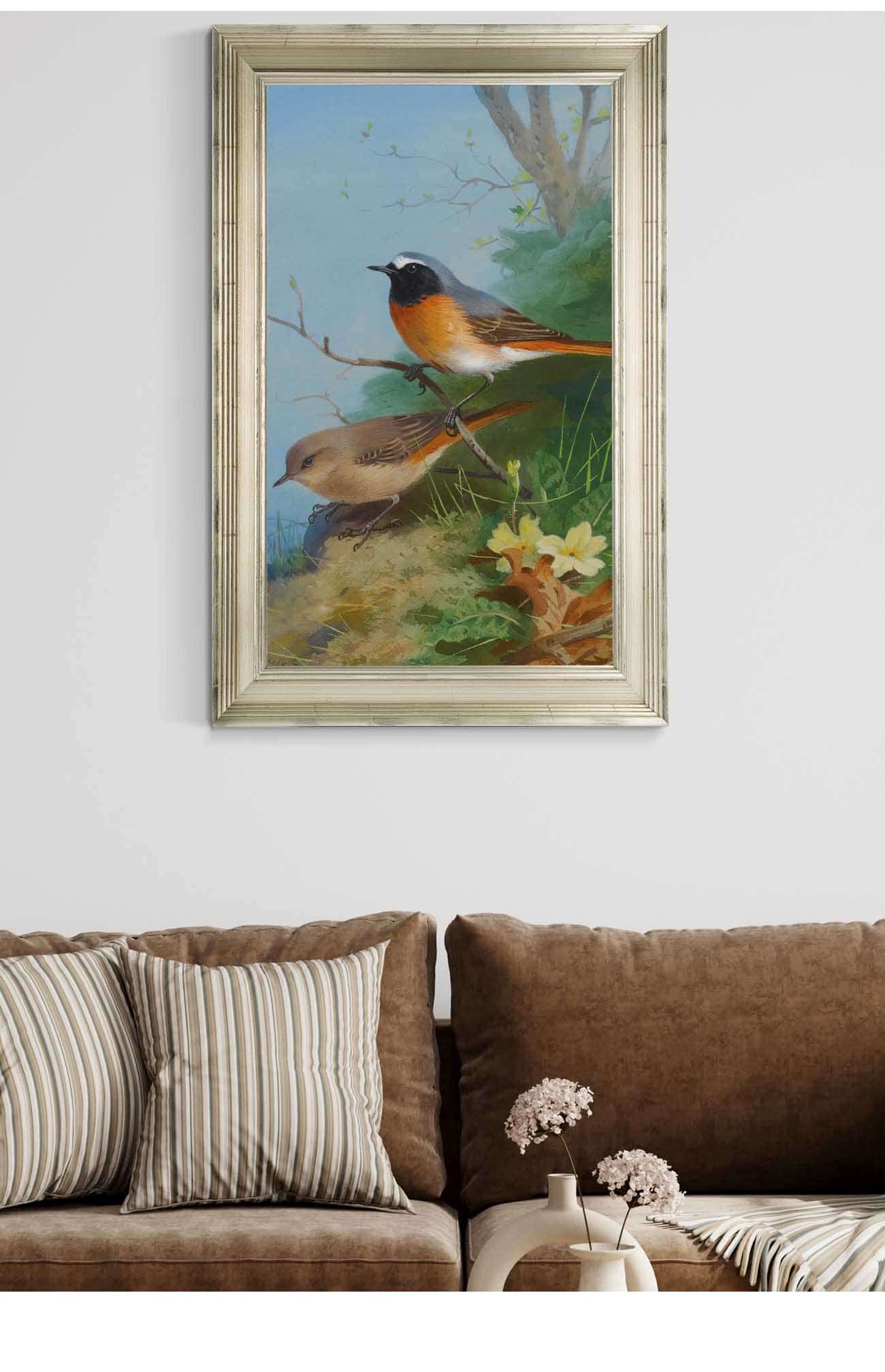 Pair Of Redstarts by Archibald Thorburn Posters, Prints, & Visual Artwork