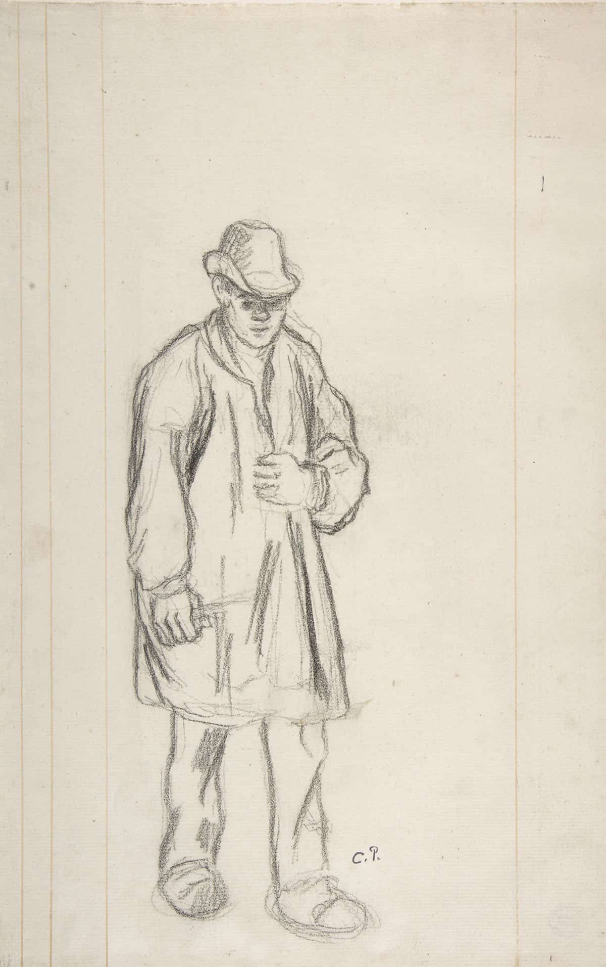 Peasant by Camille Pissarro Posters, Prints, & Visual Artwork