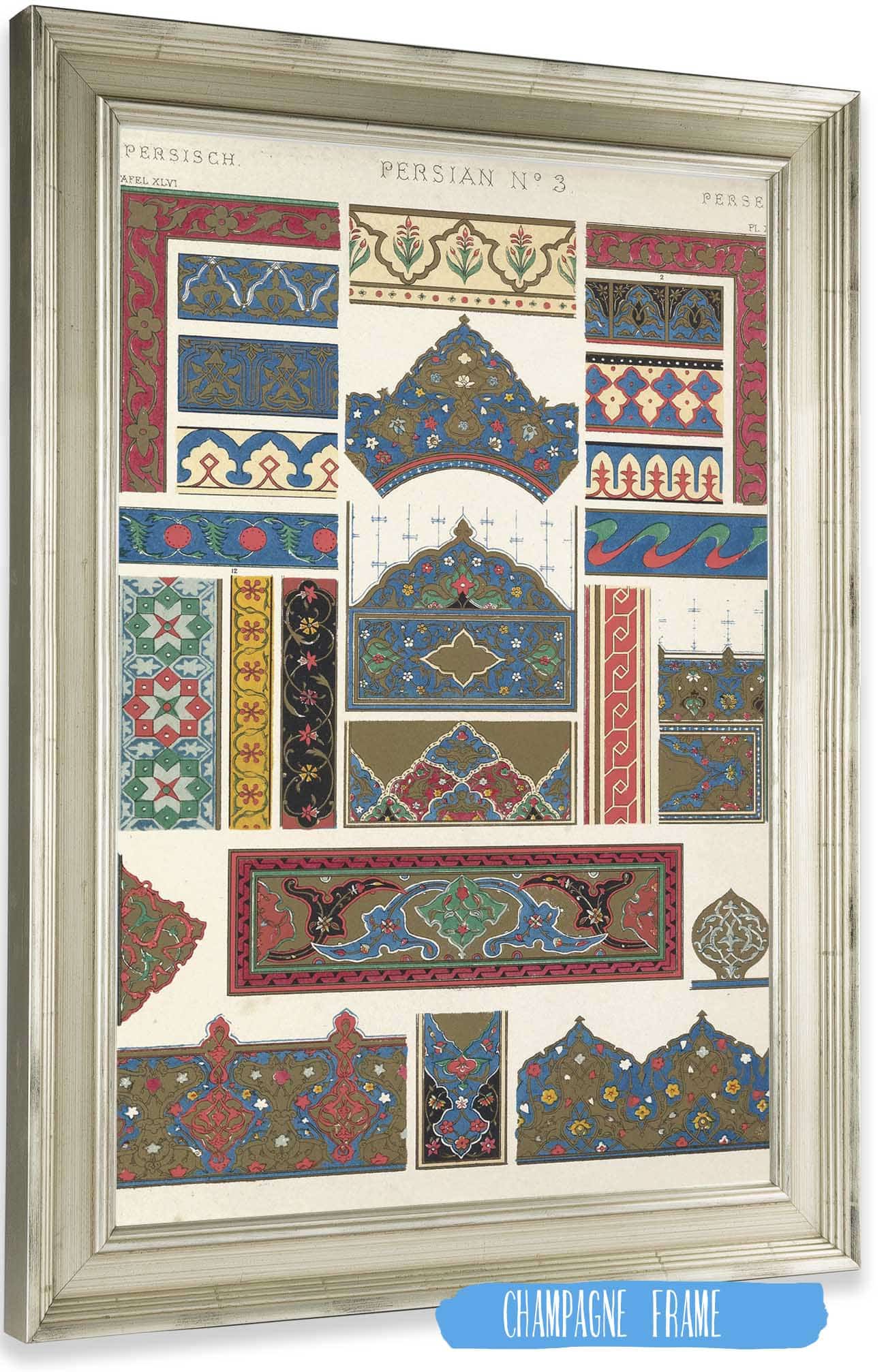 Persian No  by Owen Jones Posters, Prints, & Visual Artwork