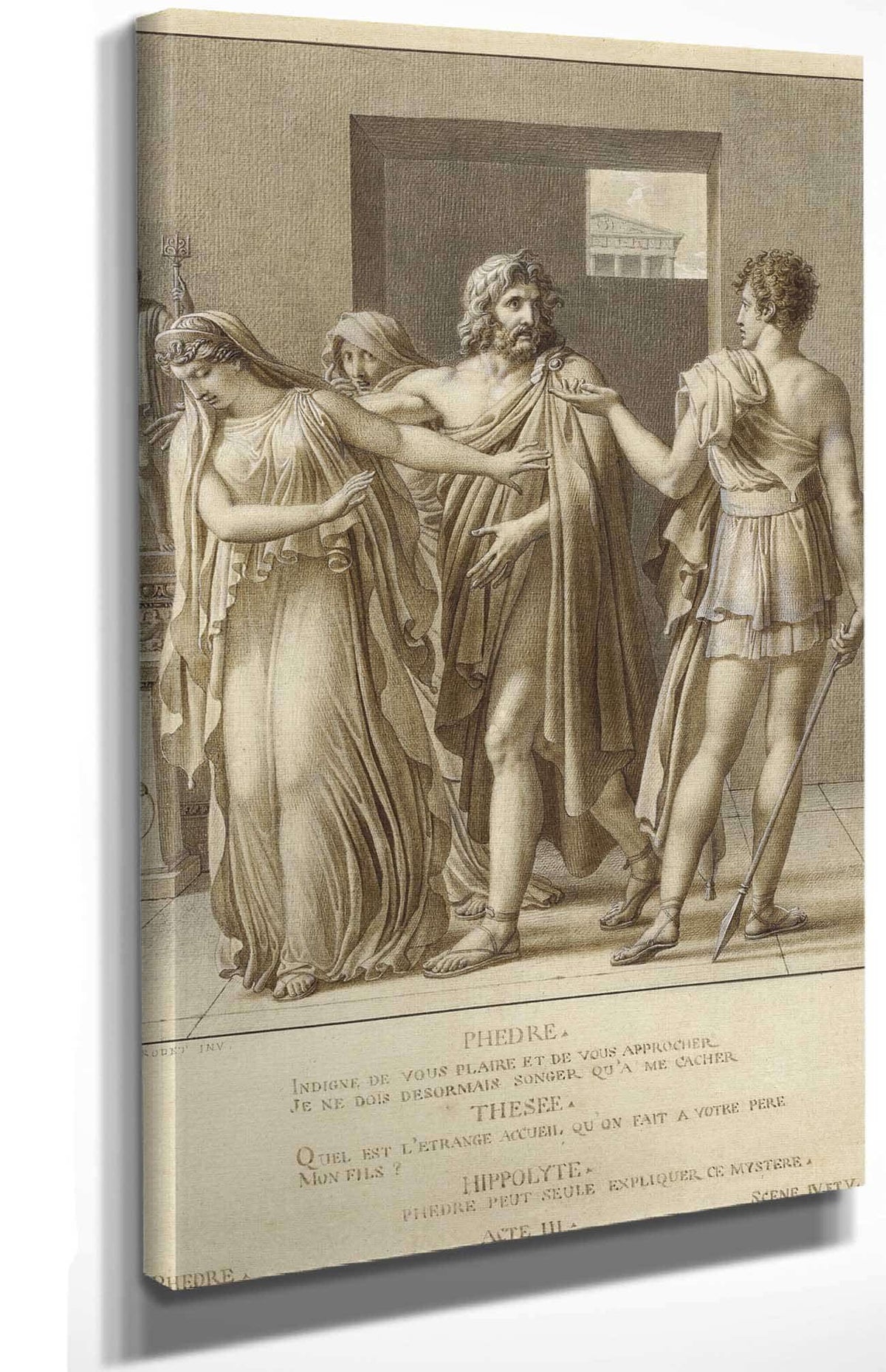 Phaedra Rejecting The Embraces Of Theseus by Anne Louis Girodet Trioson Posters, Prints, & Visual Artwork