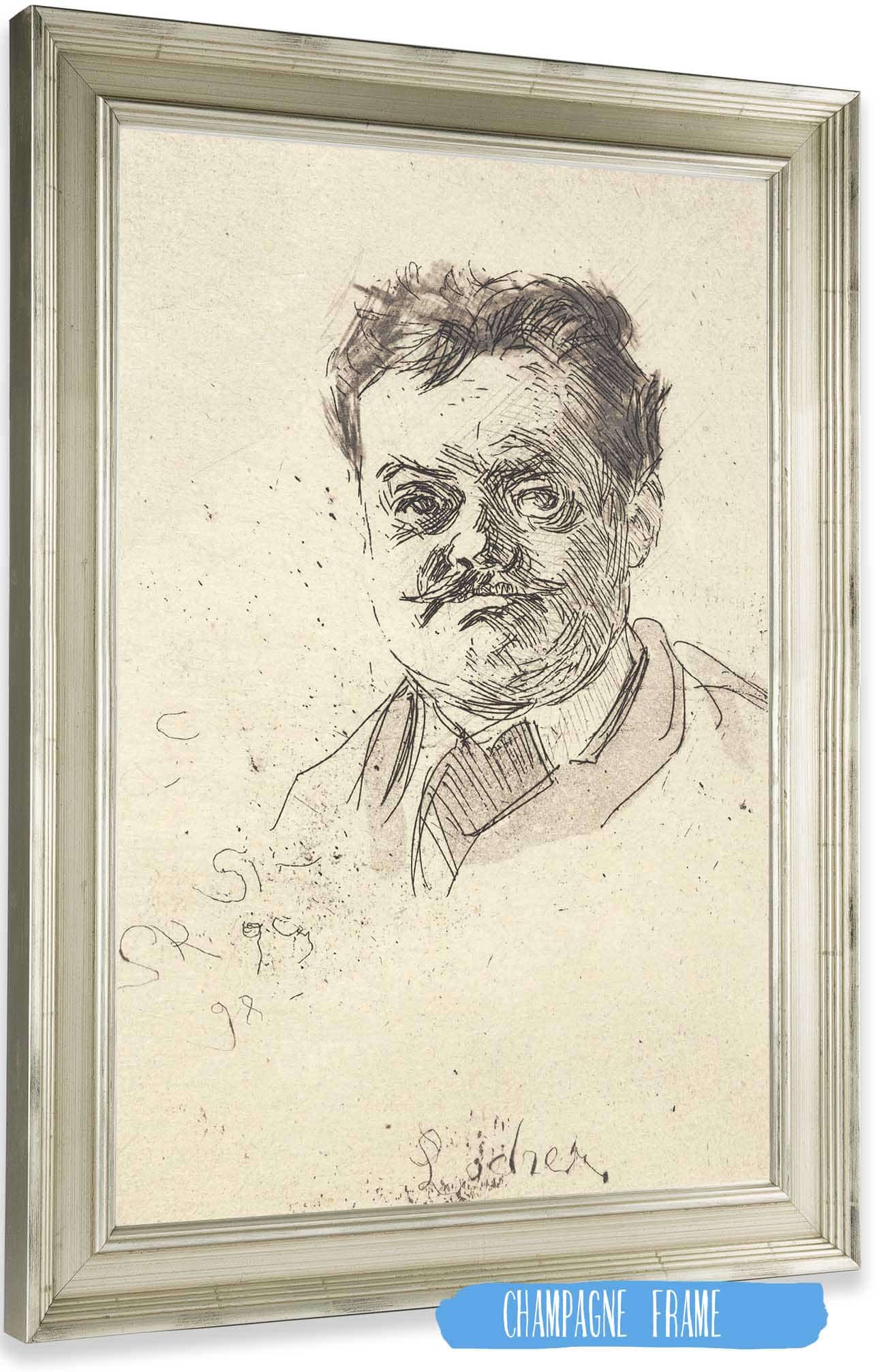 Portraet Af Carl Locher En Face by Peder Severin Kroyer Posters, Prints, & Visual Artwork