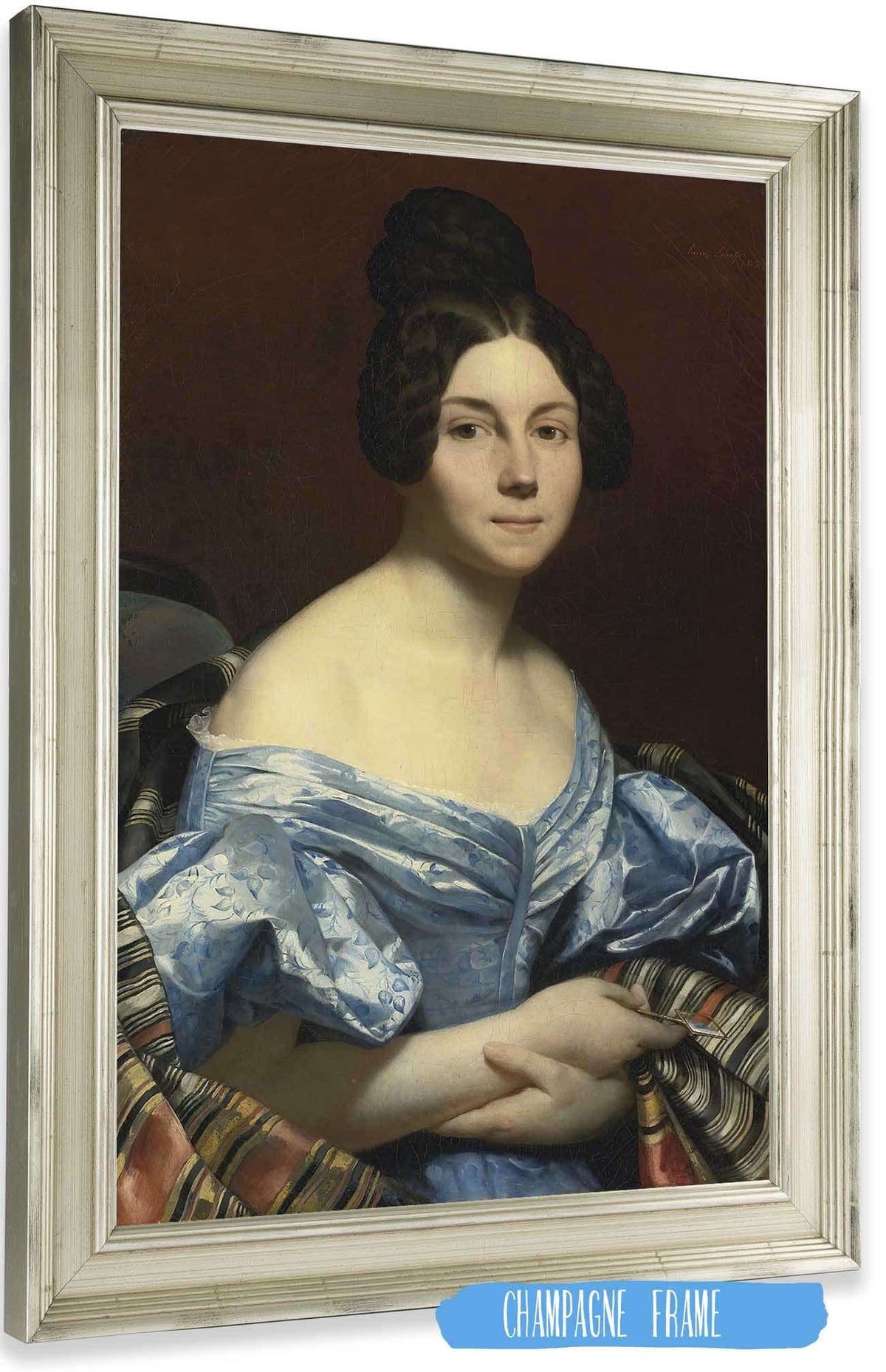 Portrait Of A Lady by Ary Scheffer Posters, Prints, & Visual Artwork
