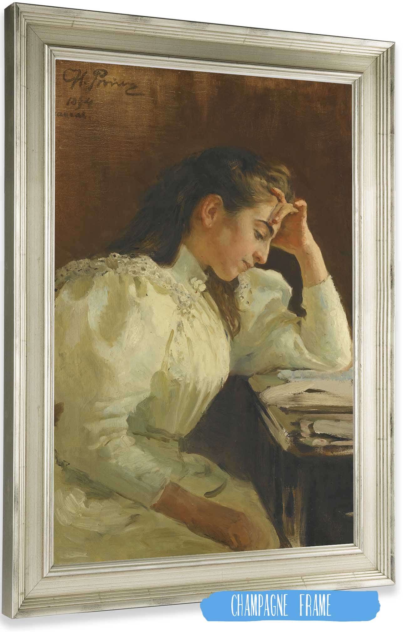 Portrait Of A Neapolitan Girl by Ilya Efimovich Repin Posters, Prints, & Visual Artwork
