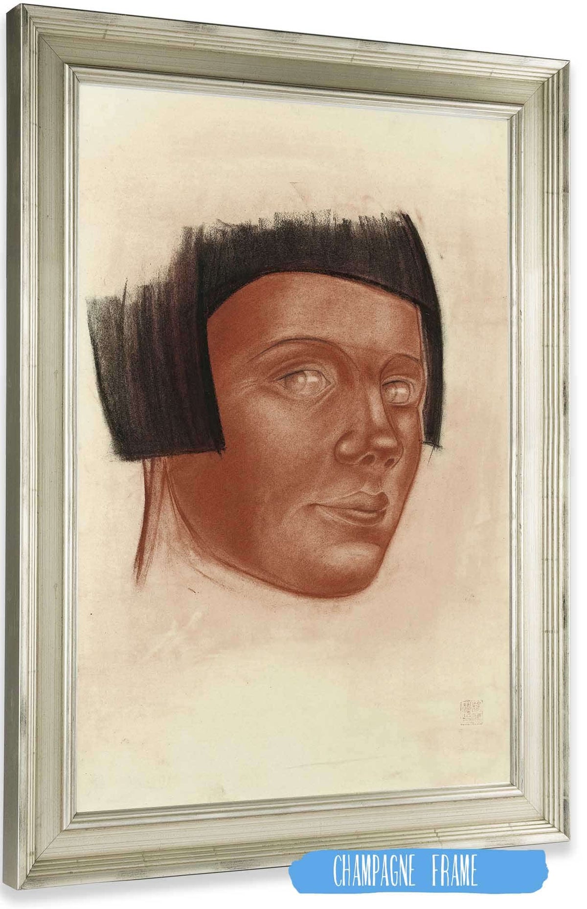 Portrait Of A Woman by Alexander Evgenievich Yakovlev Posters, Prints, & Visual Artwork