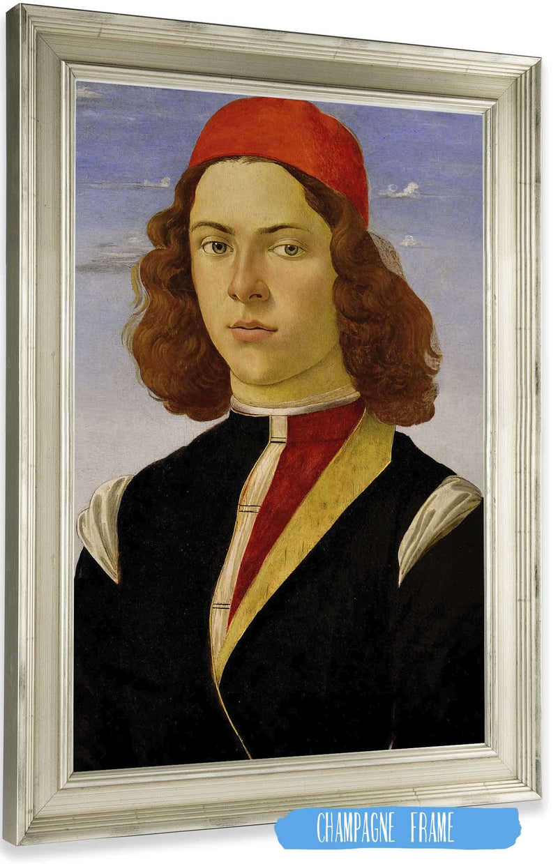 Portrait Of A Young Man by Sandro Botticelli Posters, Prints, & Visual Artwork