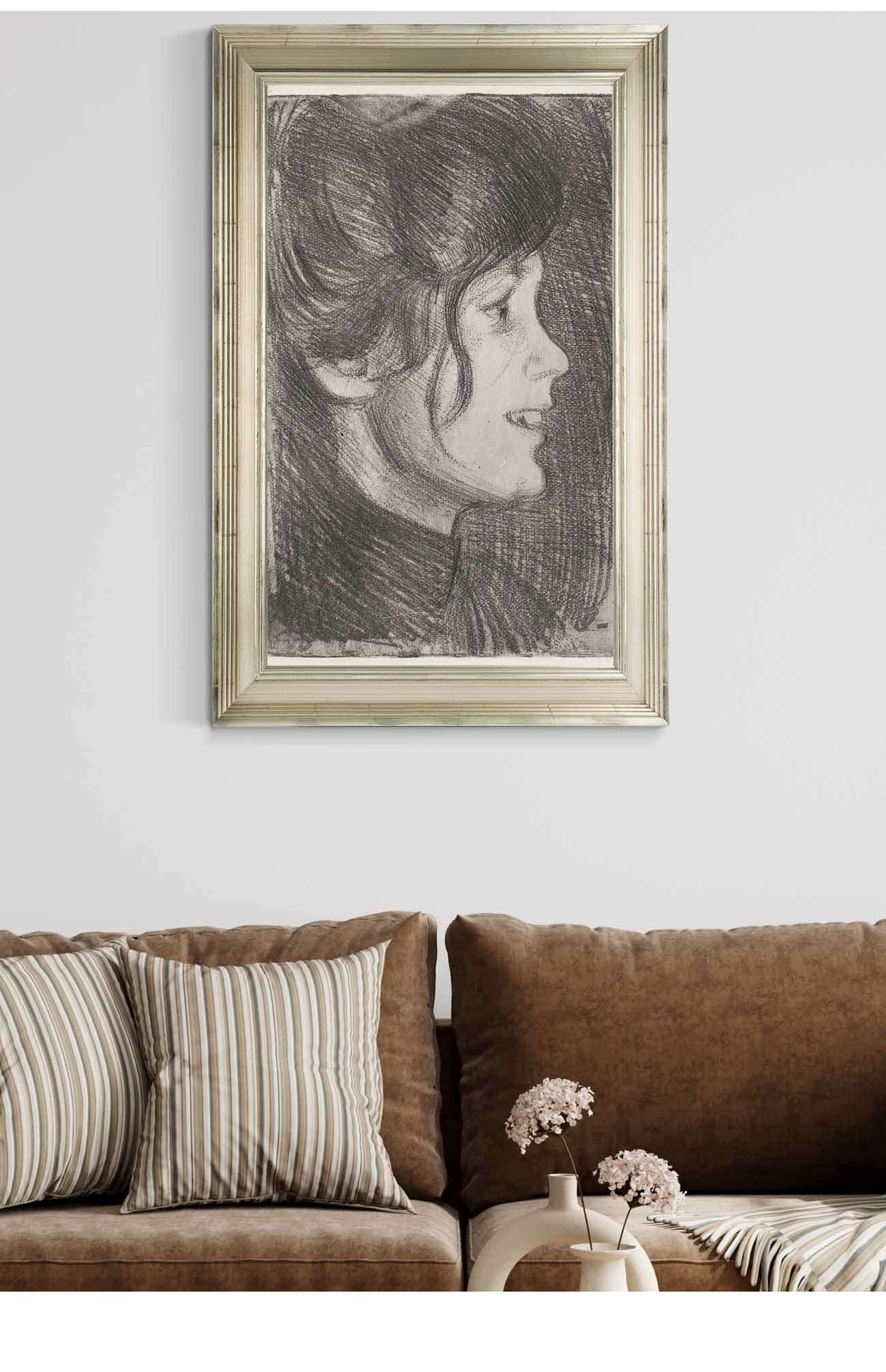 Portrait Of A Young Woman  by Eero Jarnefelt Posters, Prints, & Visual Artwork