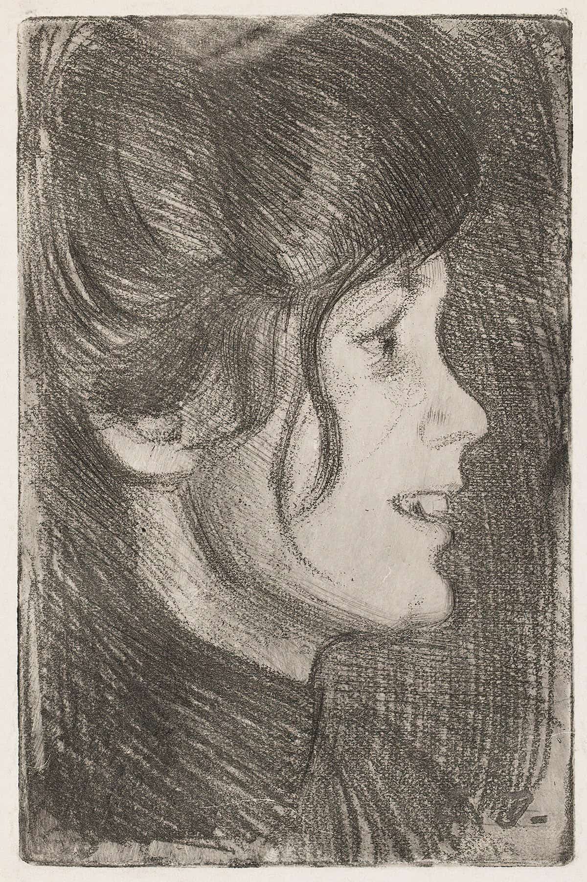 Portrait Of A Young Woman  by Eero Jarnefelt Posters, Prints, & Visual Artwork