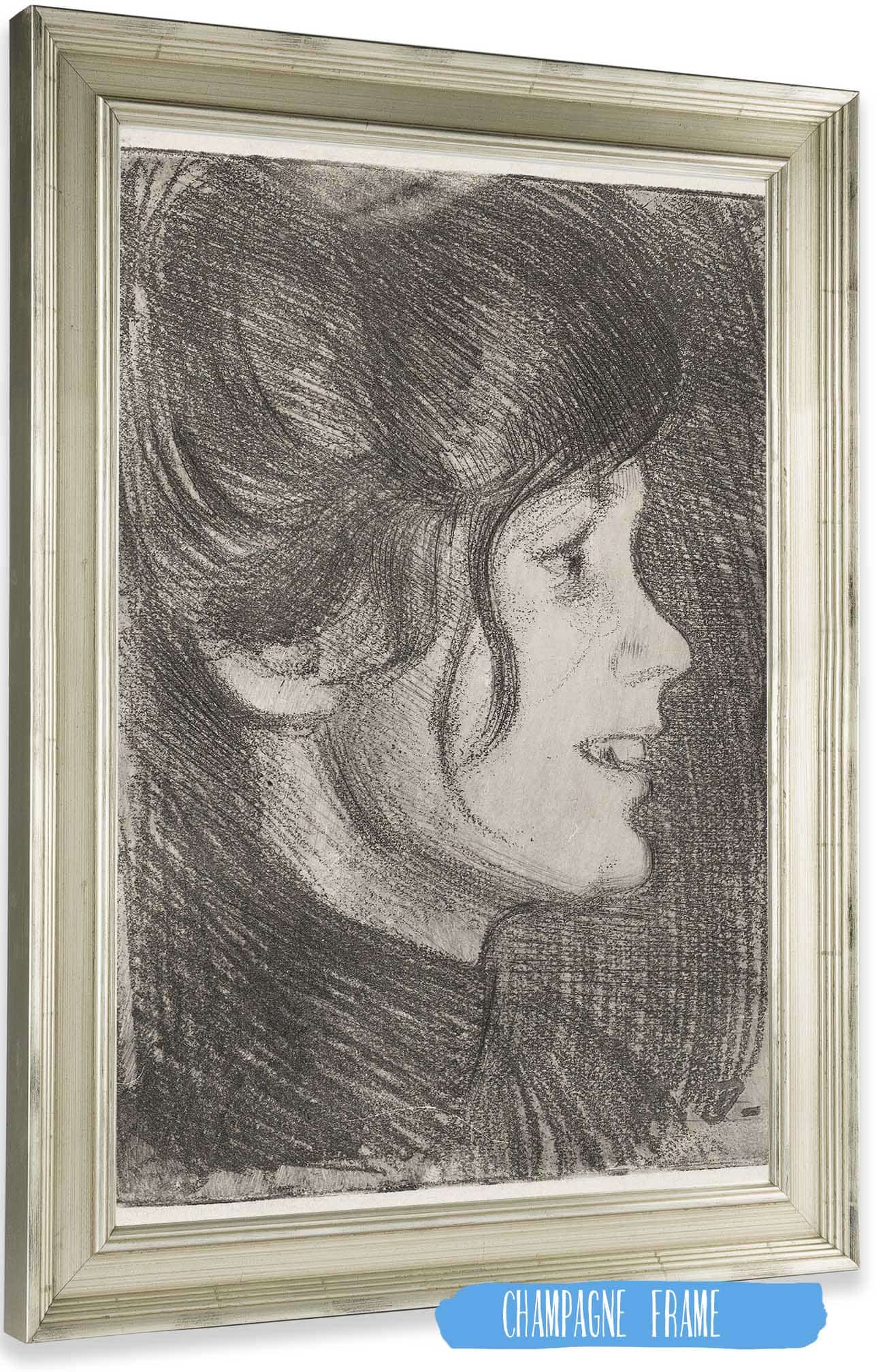 Portrait Of A Young Woman  by Eero Jarnefelt Posters, Prints, & Visual Artwork